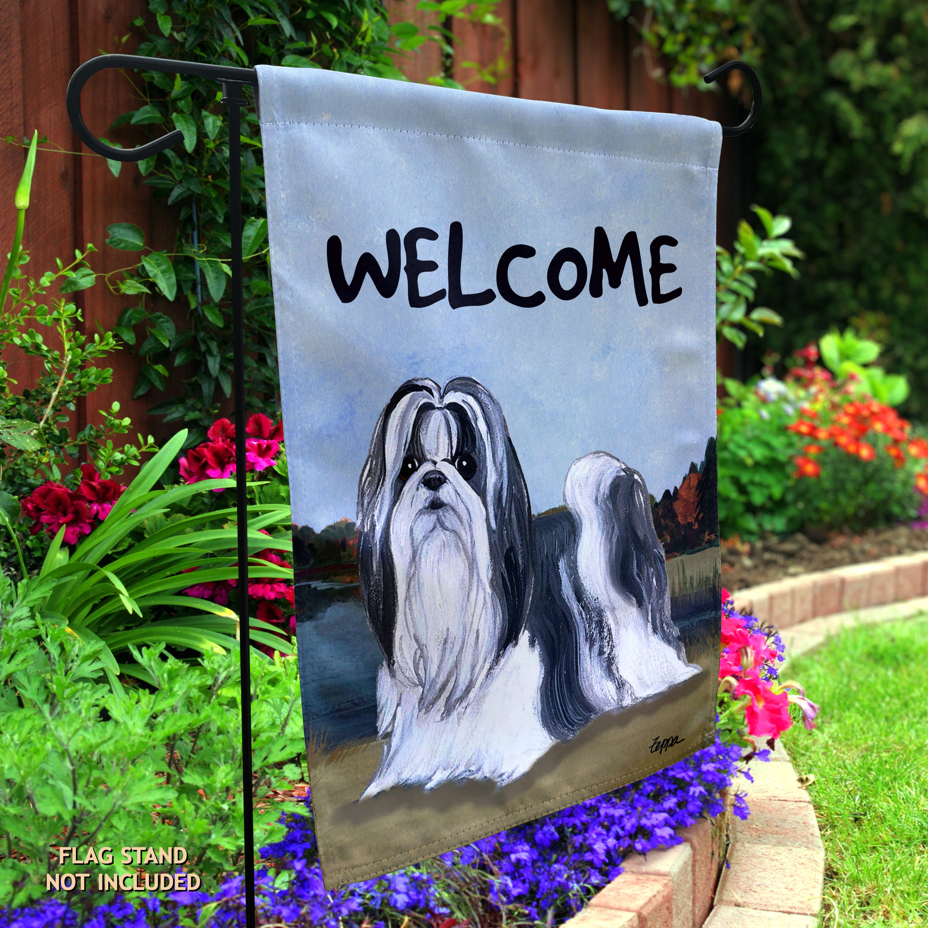 Shih Tzu Garden Flag