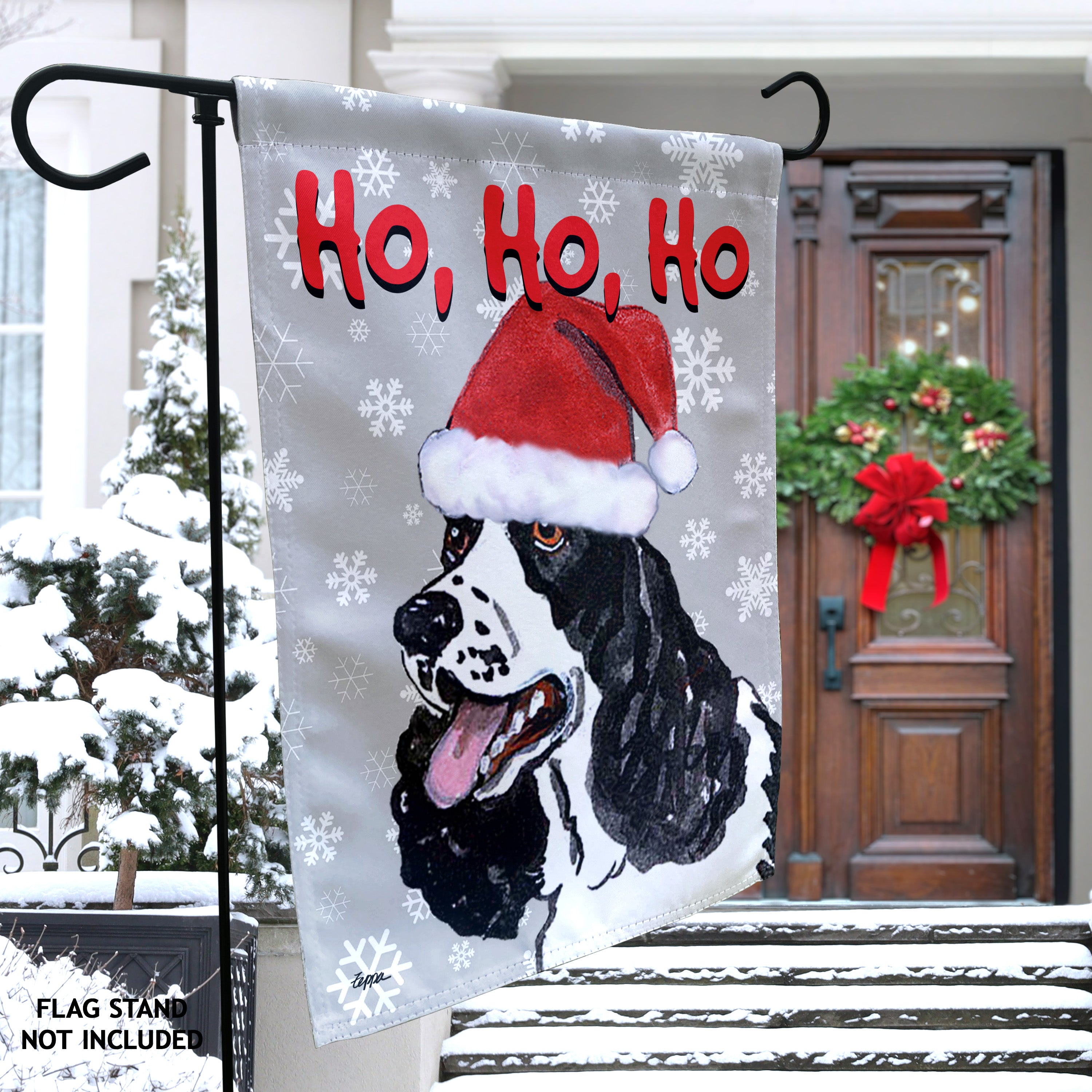 Springer Spaniel Christmas Garden Flag