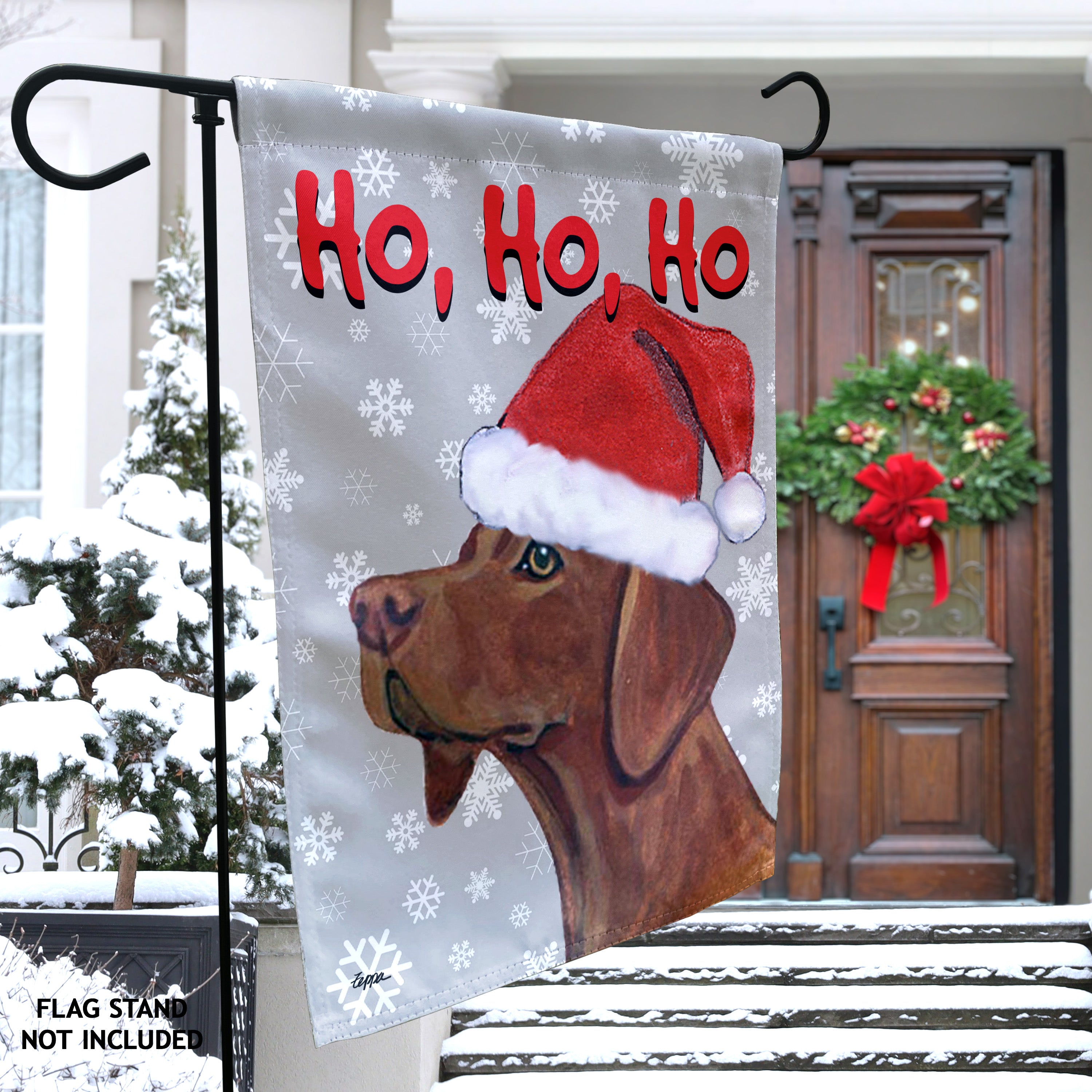 Vizsla Christmas Garden Flag