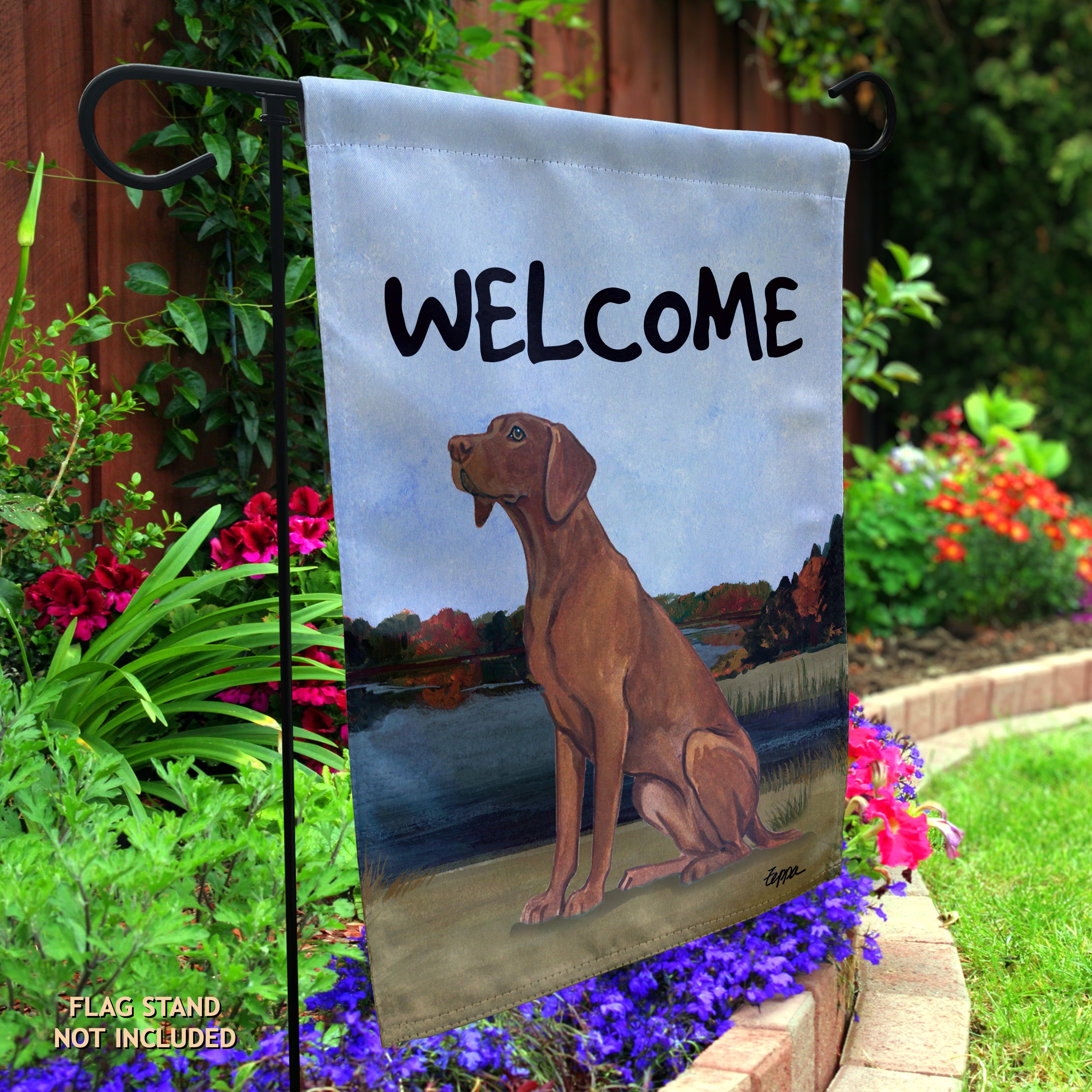Vizsla Garden Flag