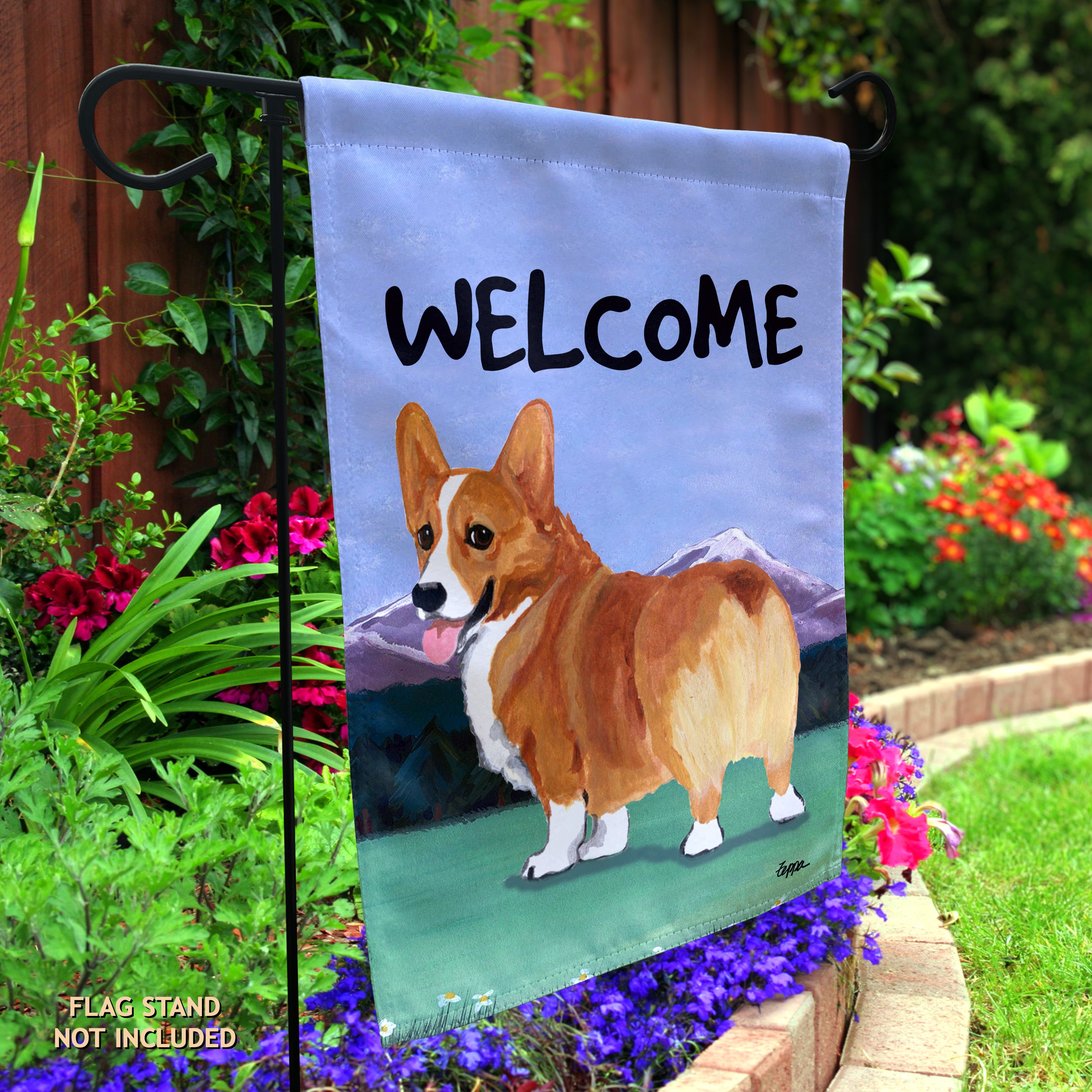 Welsh Corgi Pembroke Garden Flag