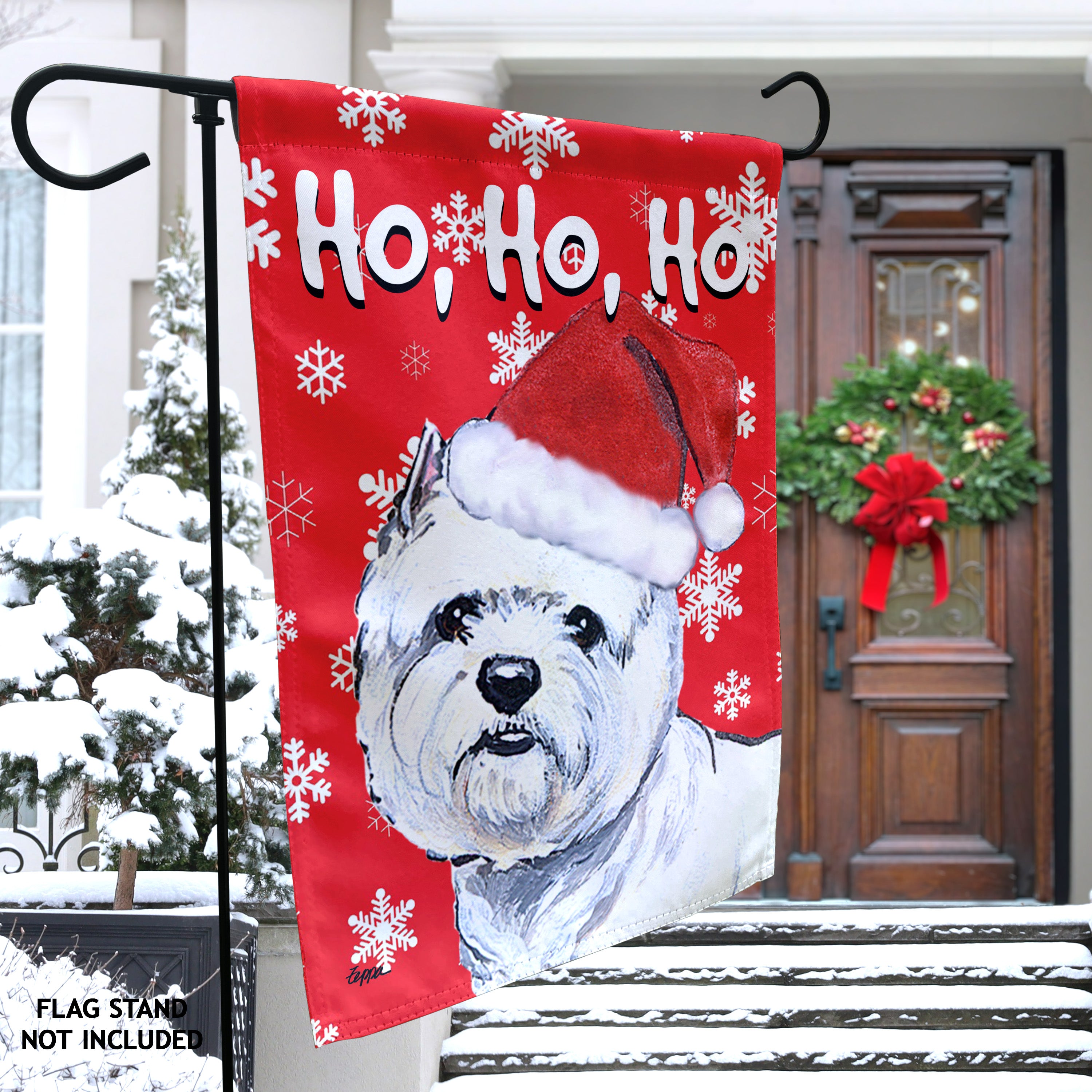 West Highland Terrier Christmas Garden Flag