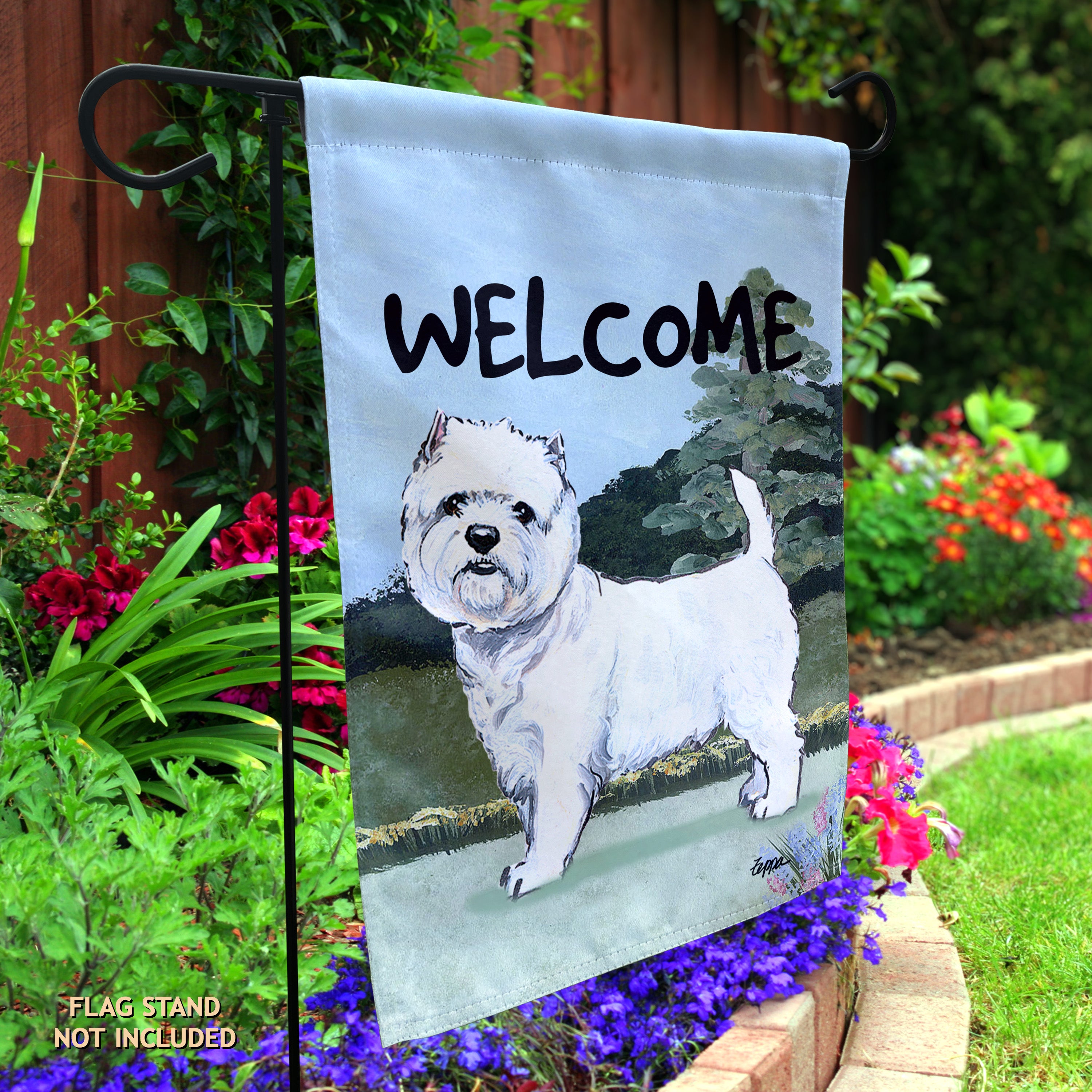 West Highland Terrier Garden Flag