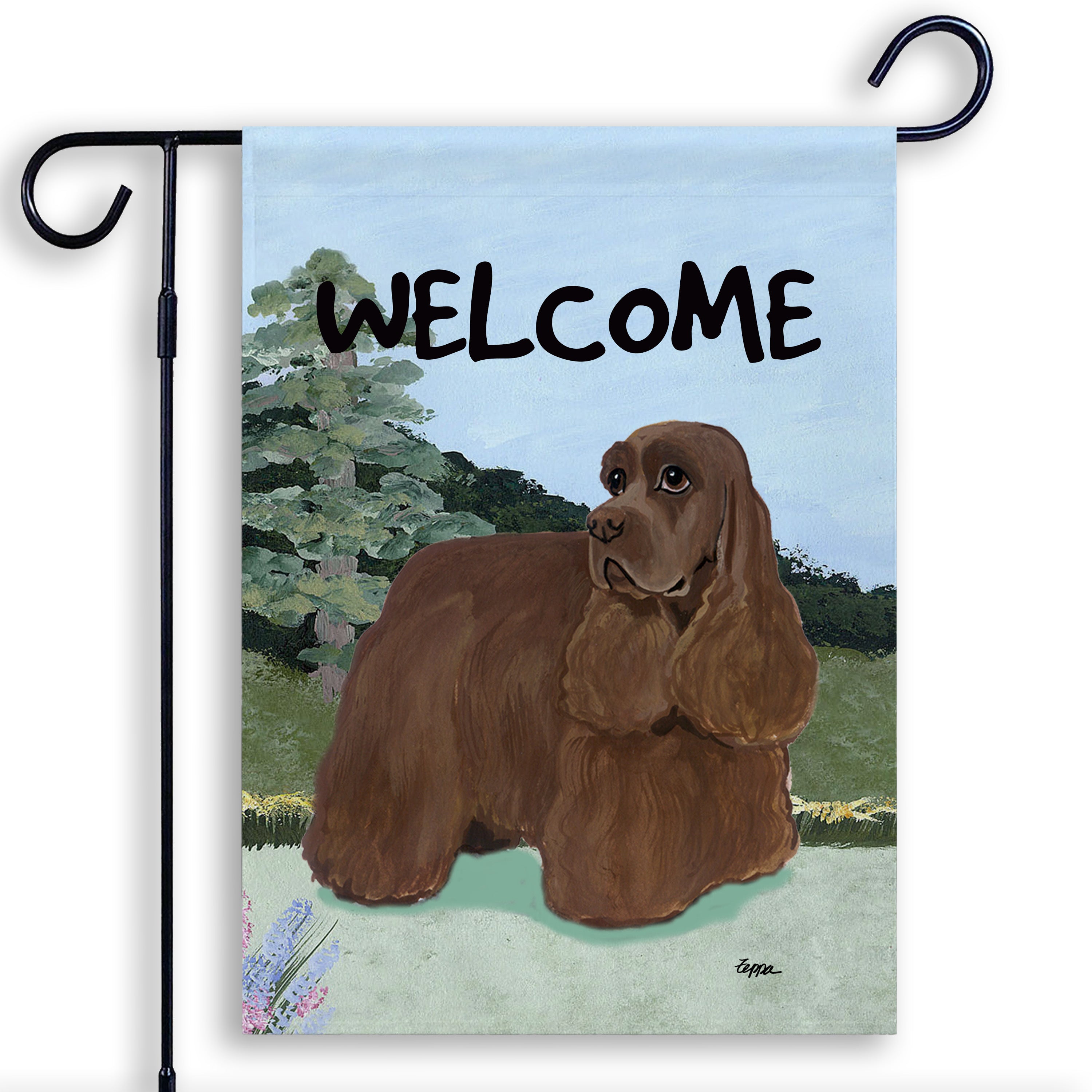 American Cocker Spaniel Garden Flag