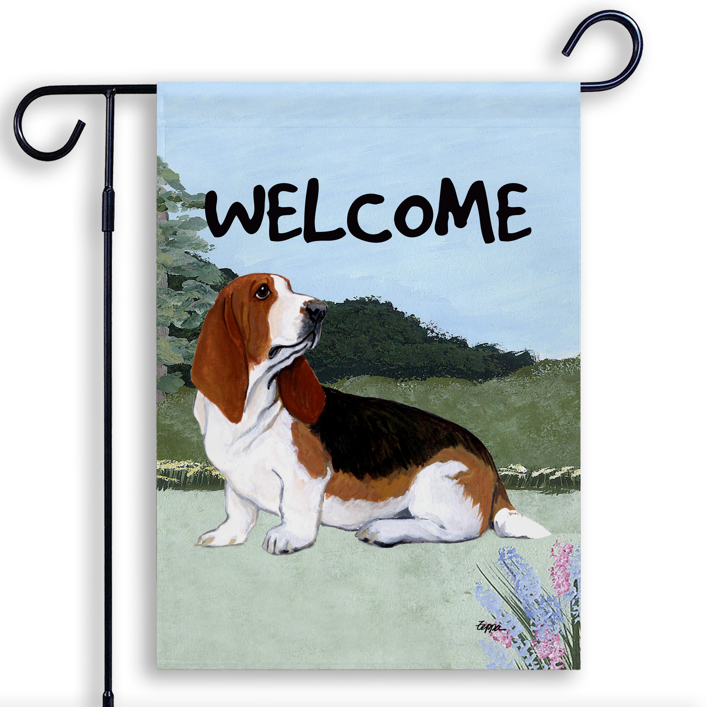 Basset Hound      Garden Flag