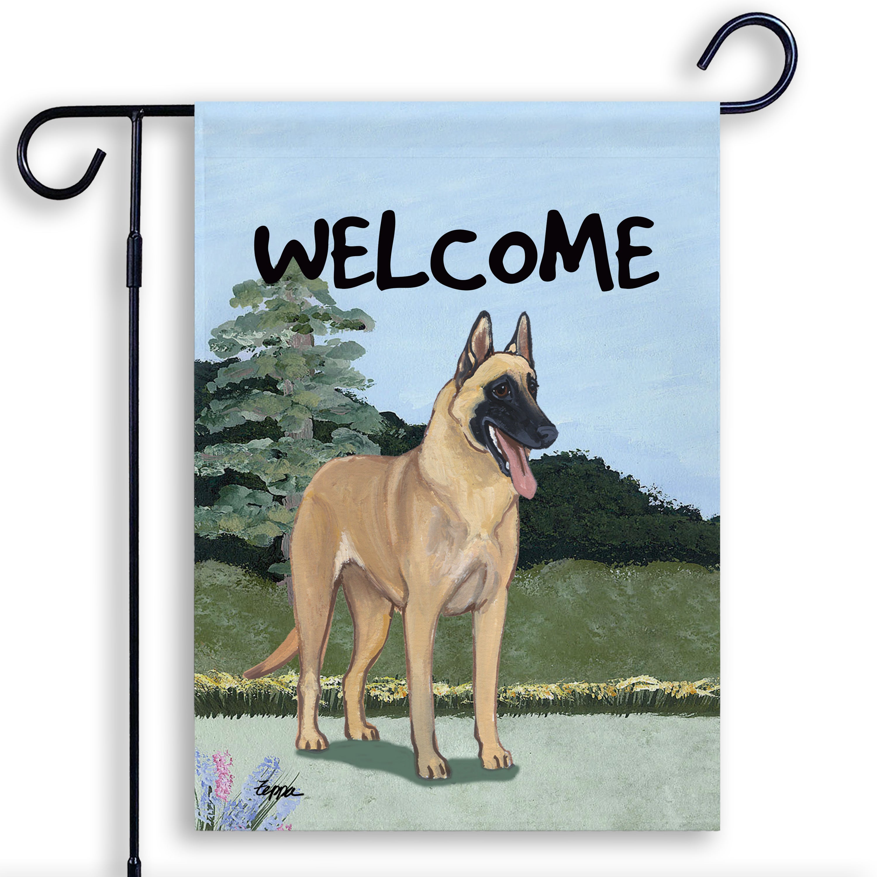Belgian Malinois Garden Flag