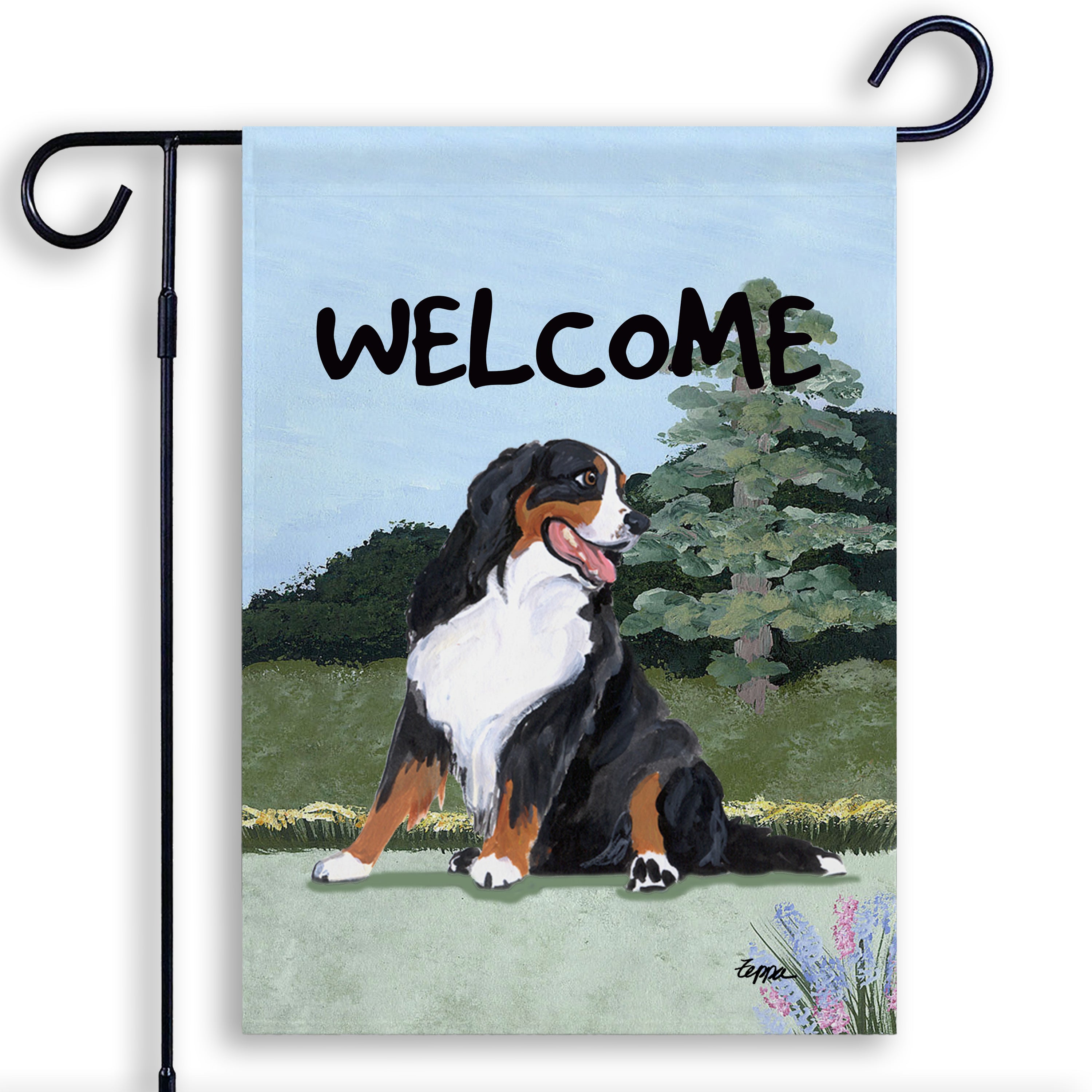 Bernese Mountain Dog Garden Flag