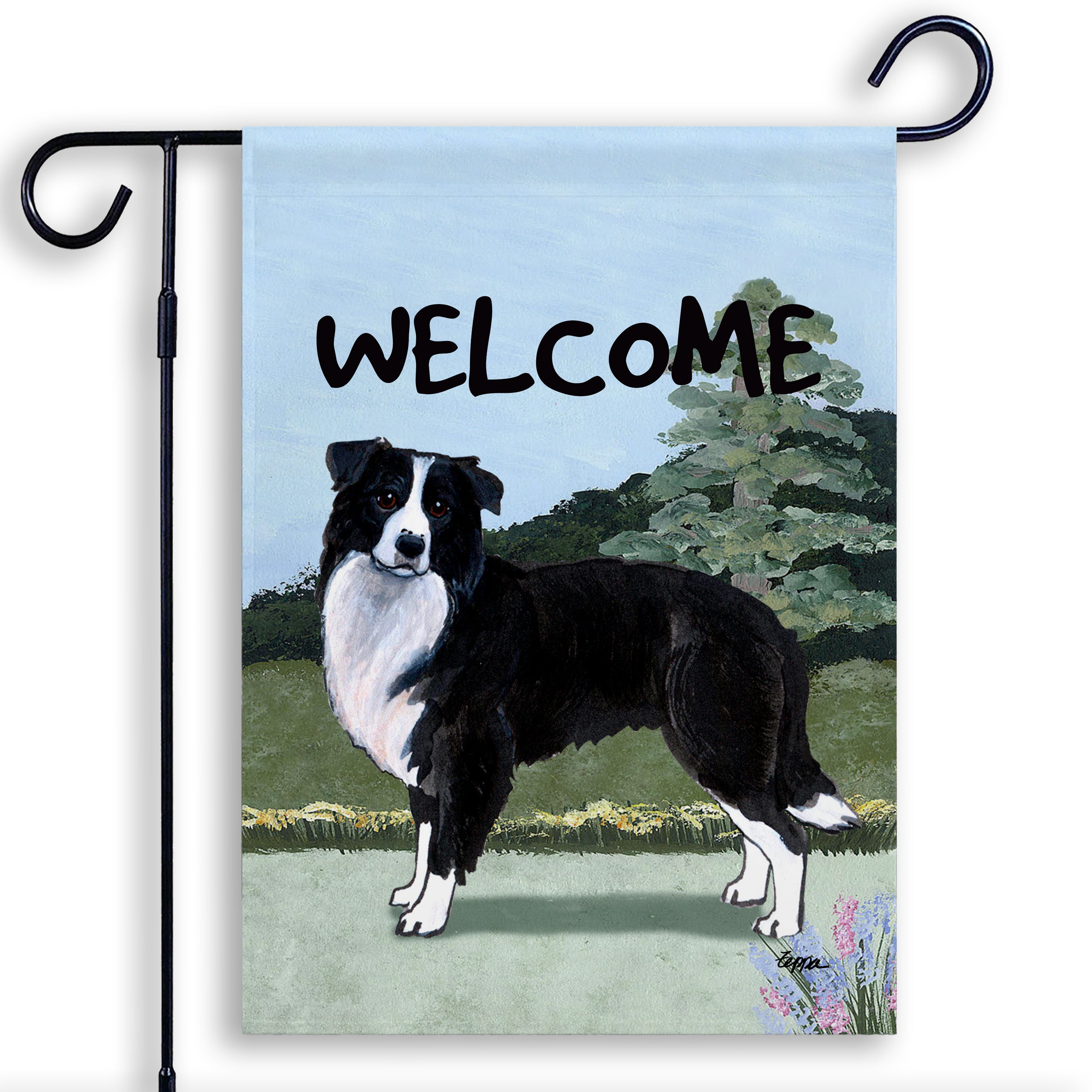 Border Collie Garden Flag