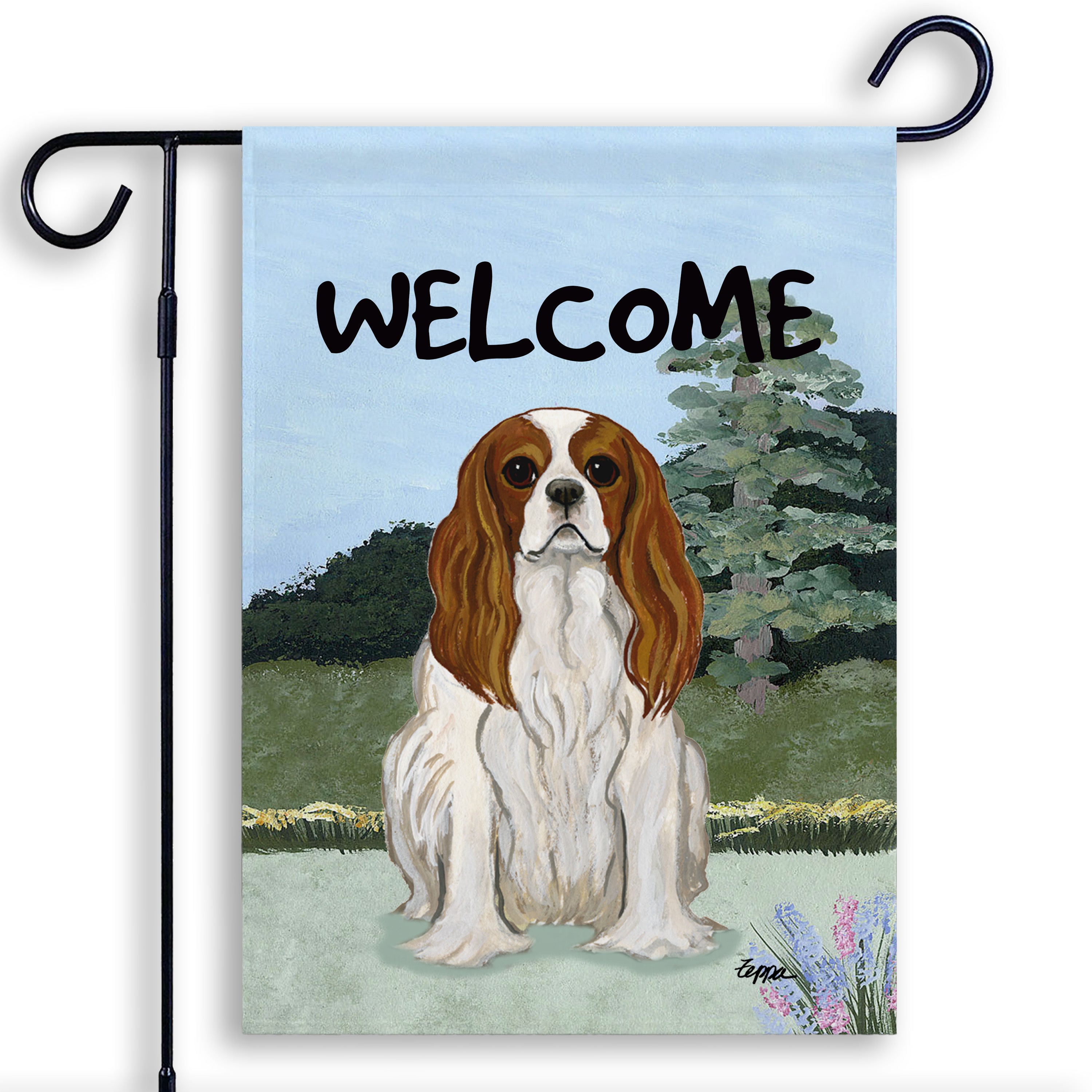 Cavalier King Charles Spaniel Garden Flag