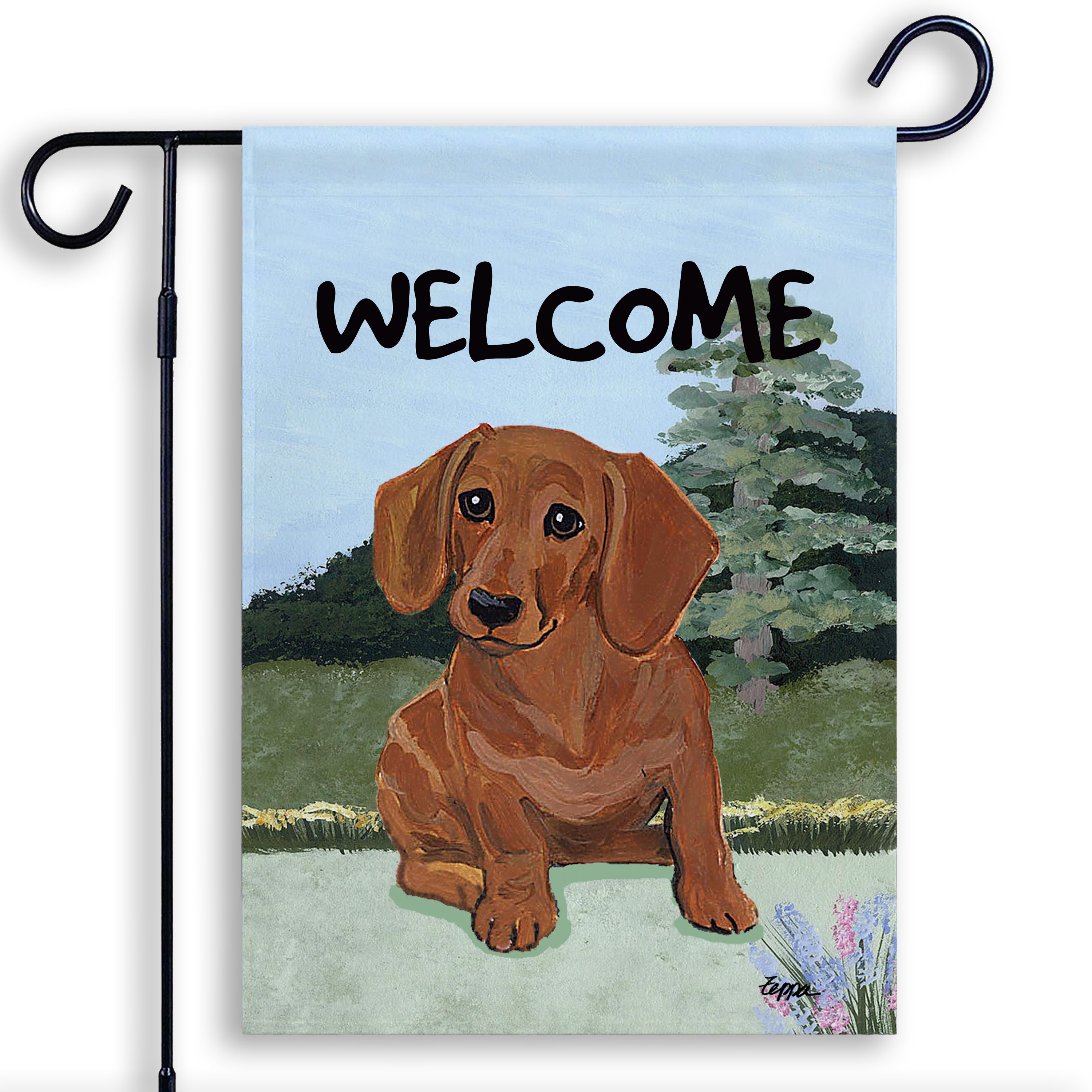 Dachshund Garden Flag
