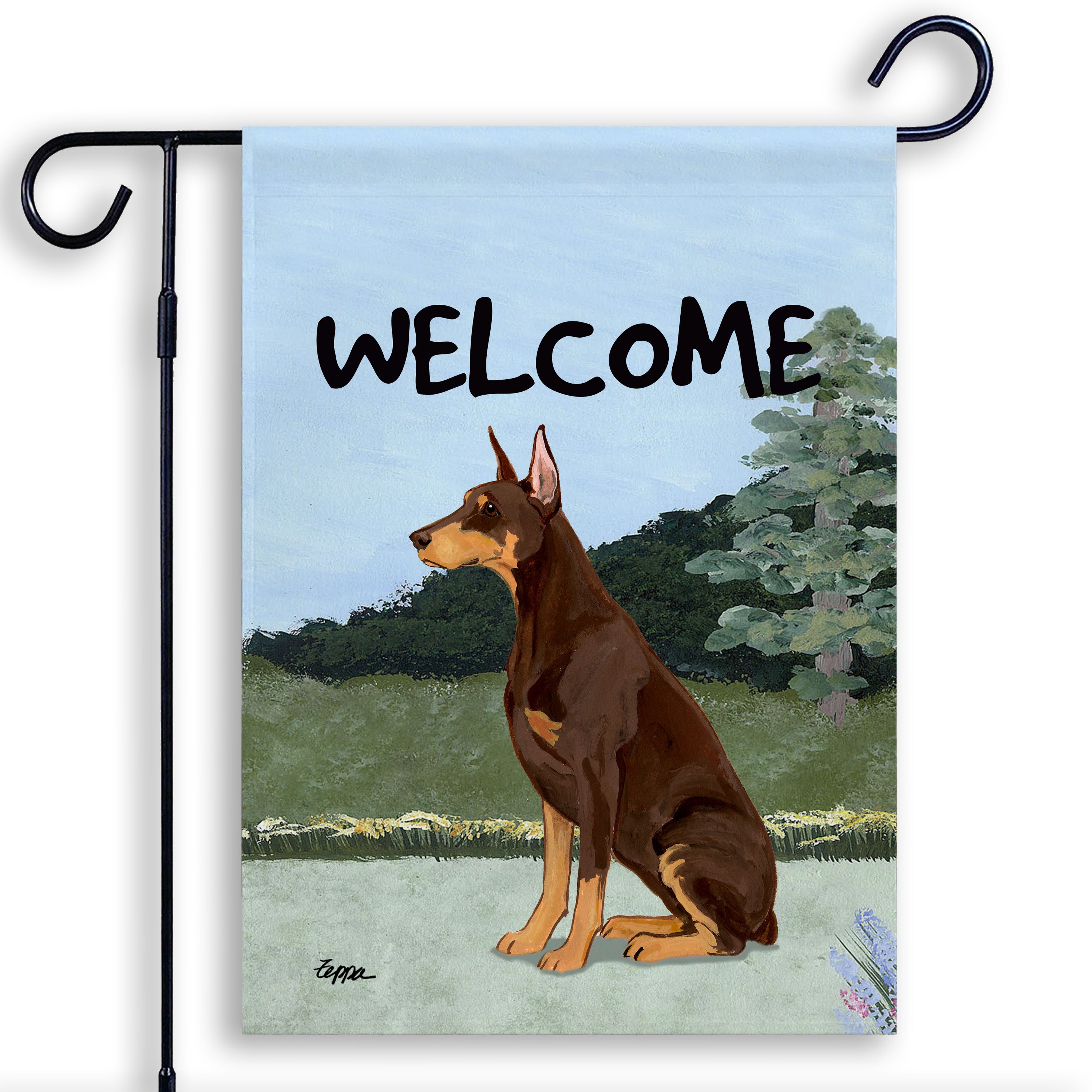 Doberman Pincher Garden Flag
