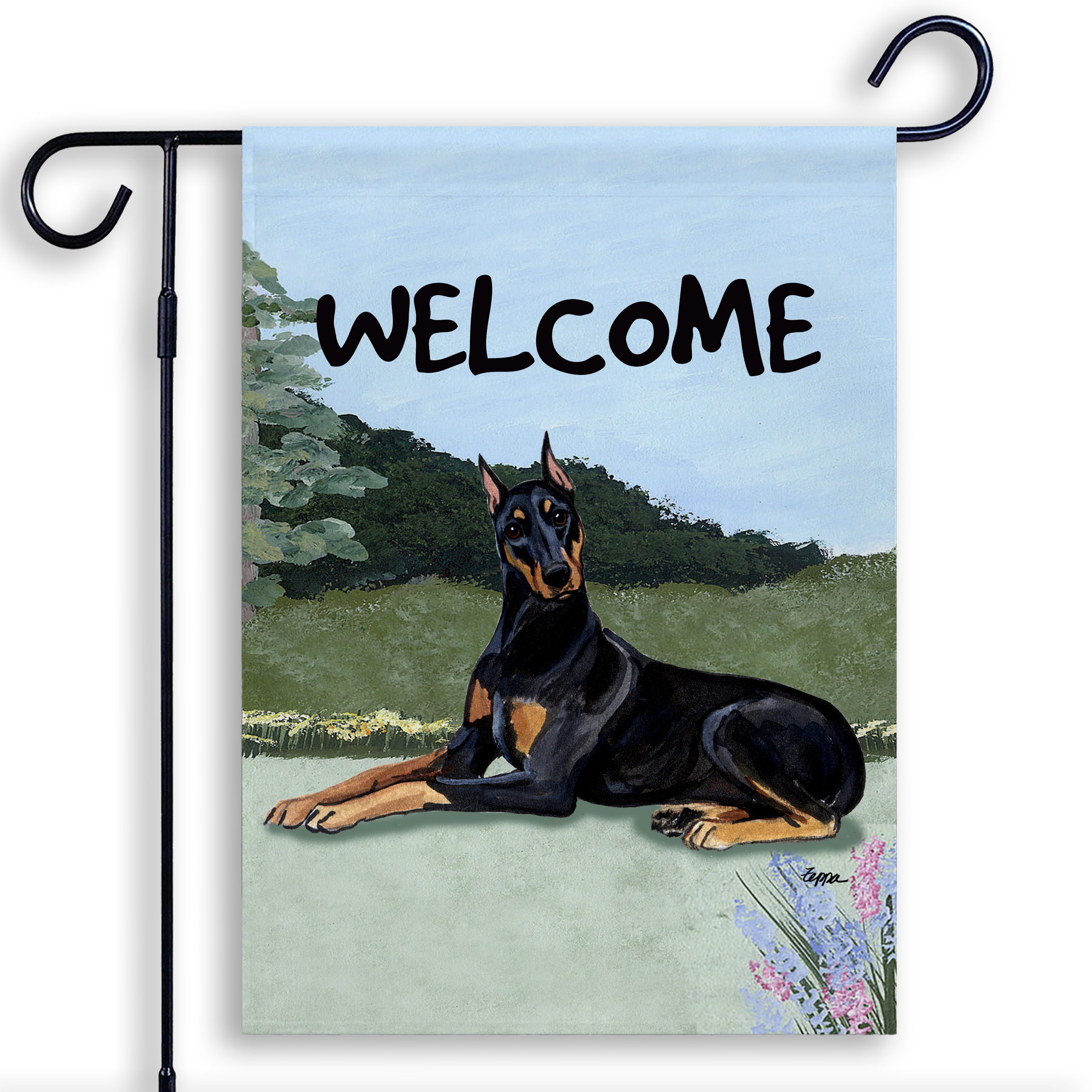 Doberman Pincher Garden Flag