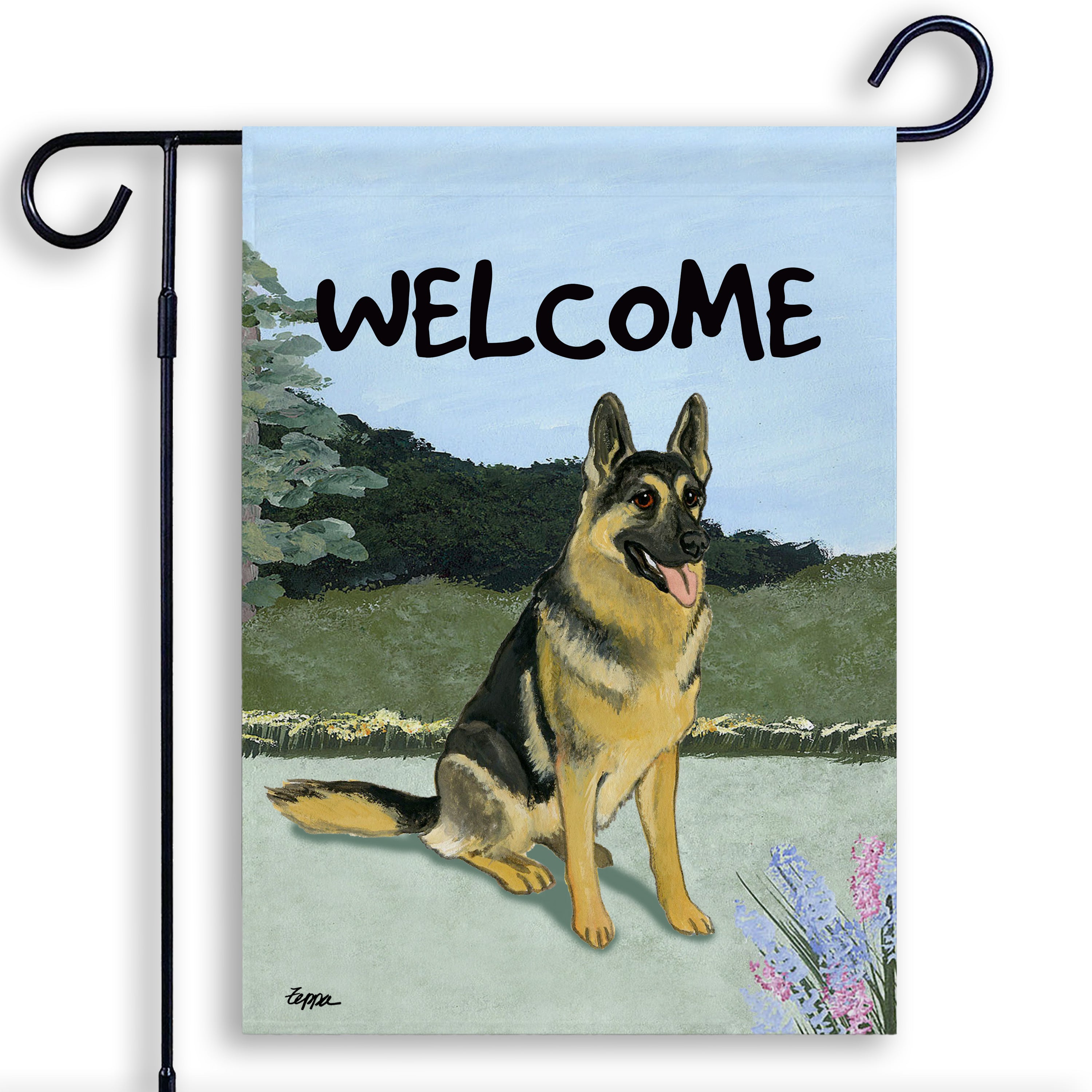 German Shepherd Garden Flag