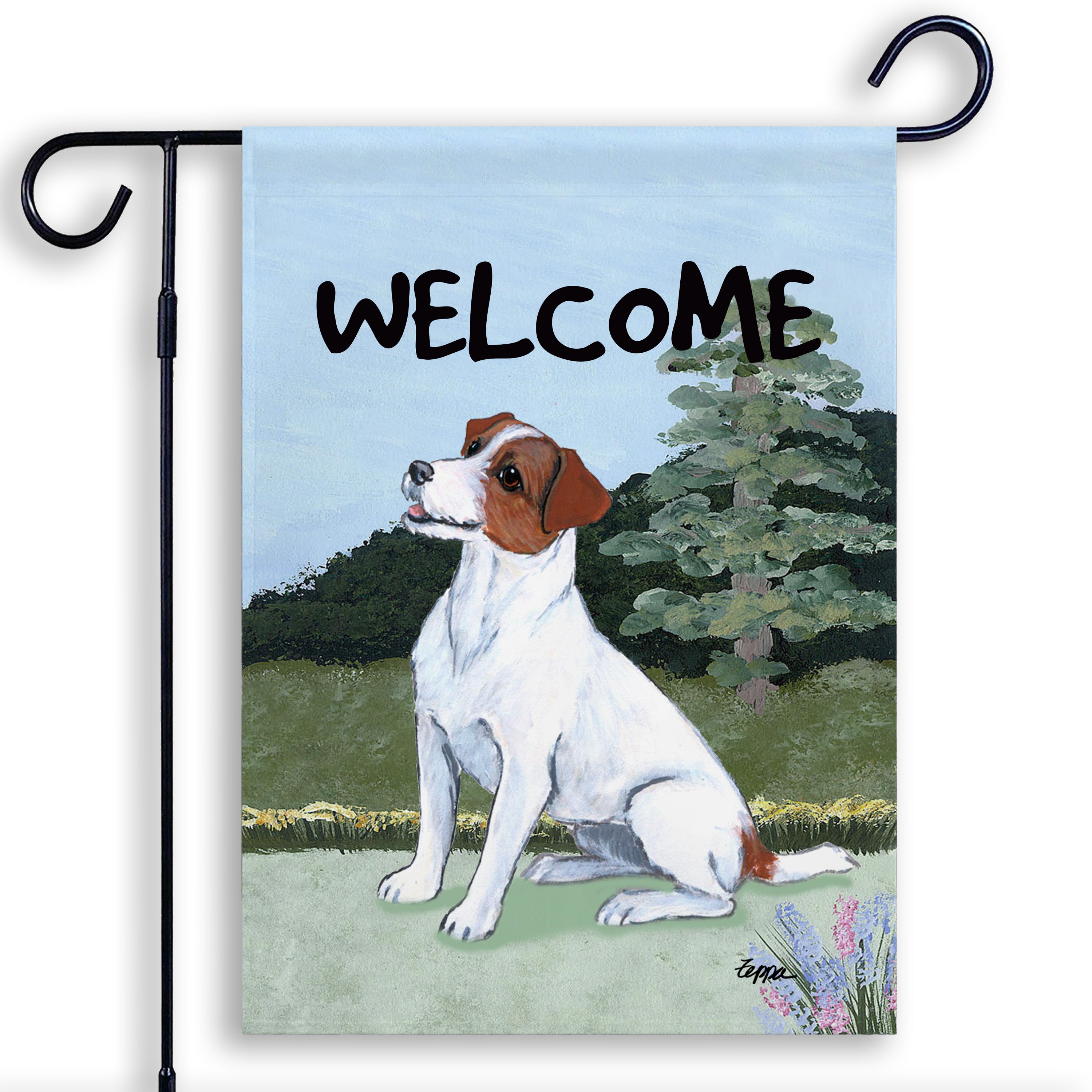 Jack Russell Terrier Garden Flag