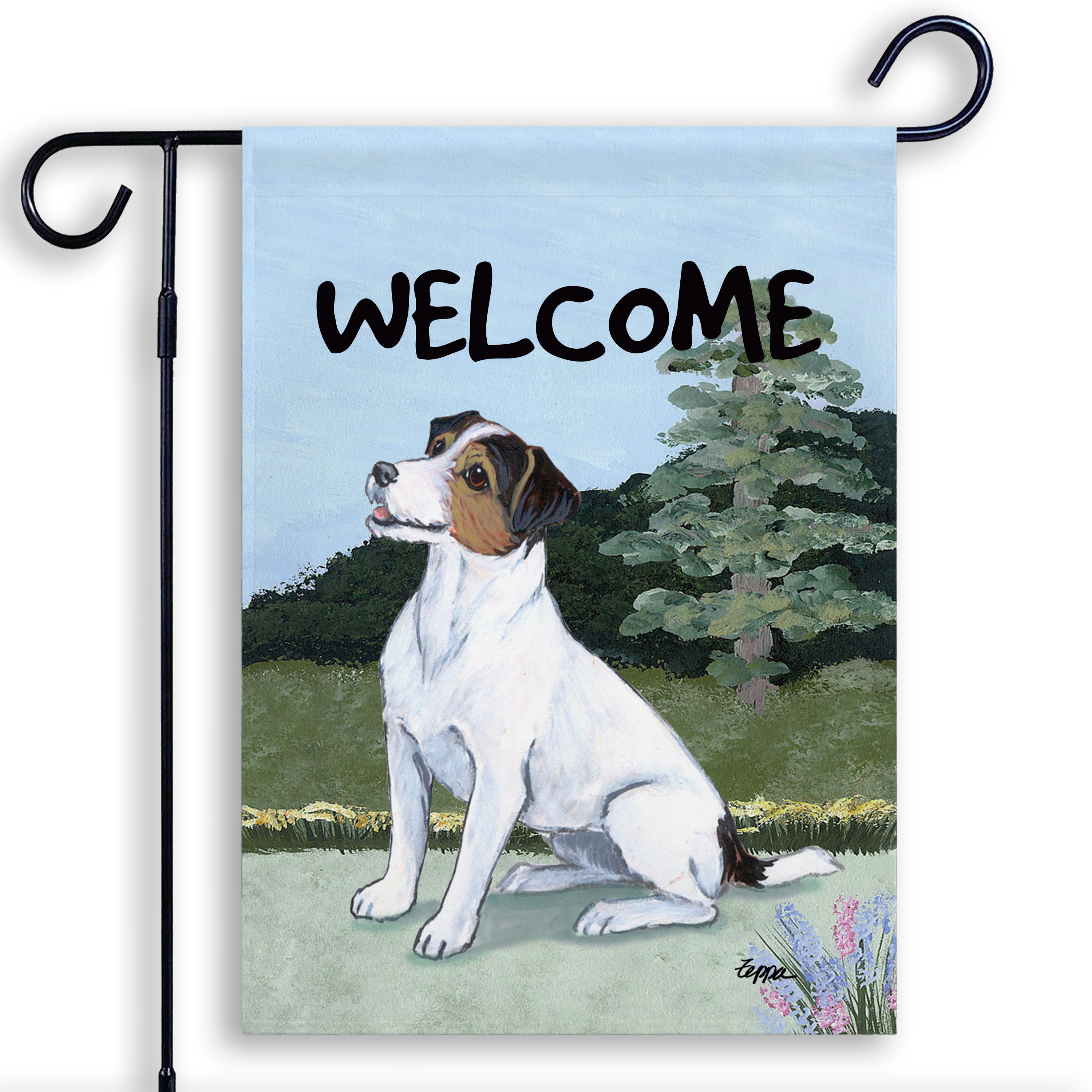 Jack Russell Terrier Garden Flag