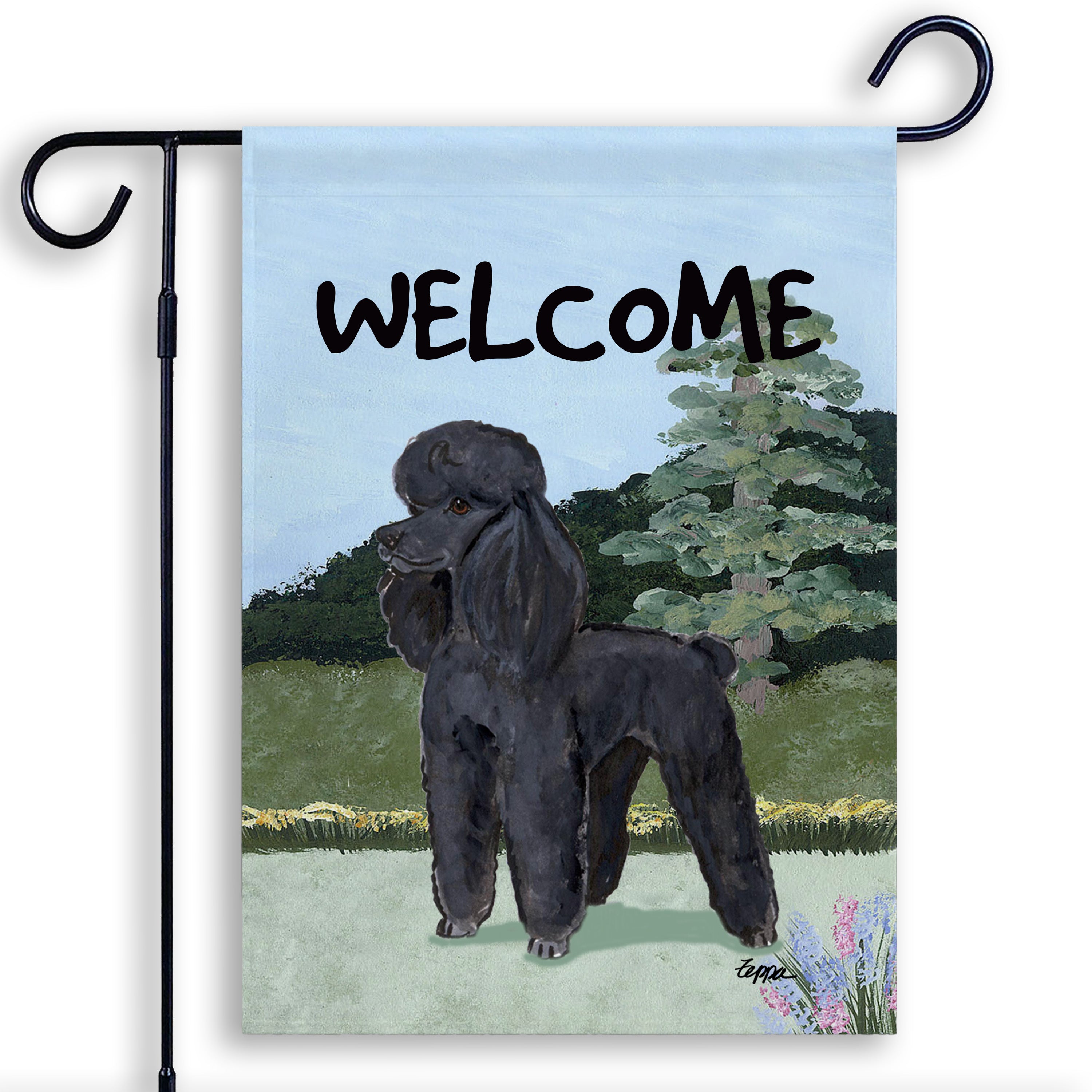 Poodle Garden Flag