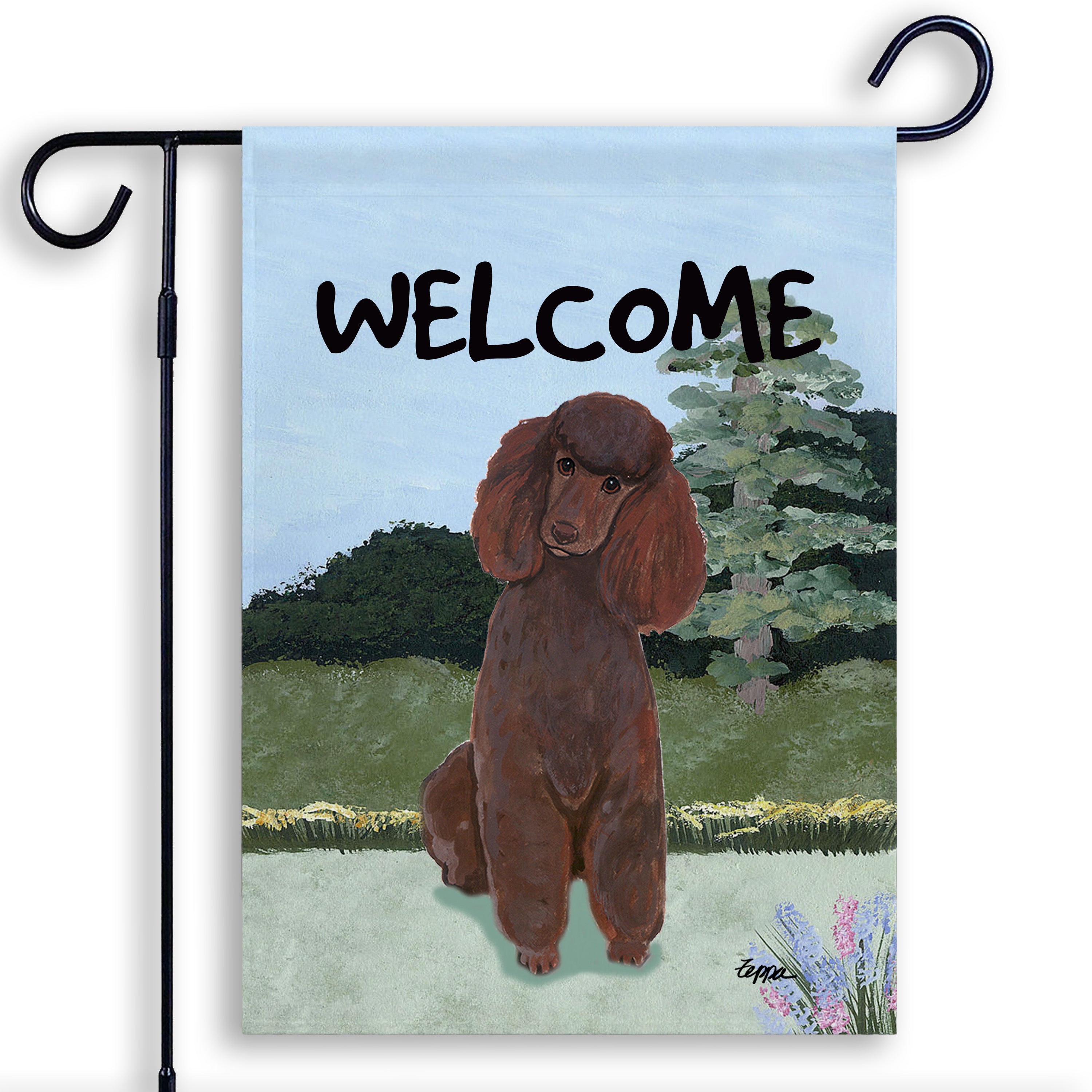 Poodle Garden Flag