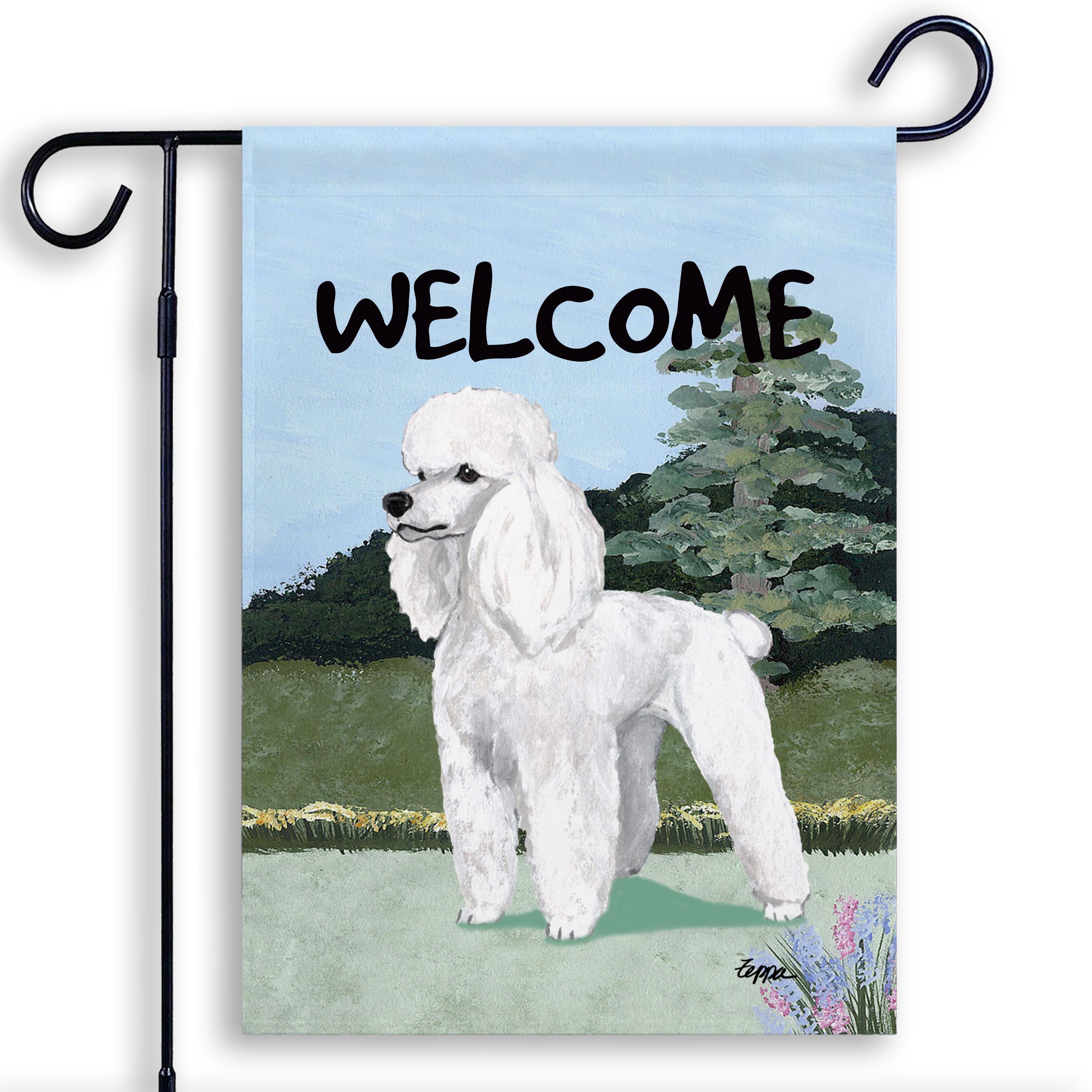 Poodle Garden Flag