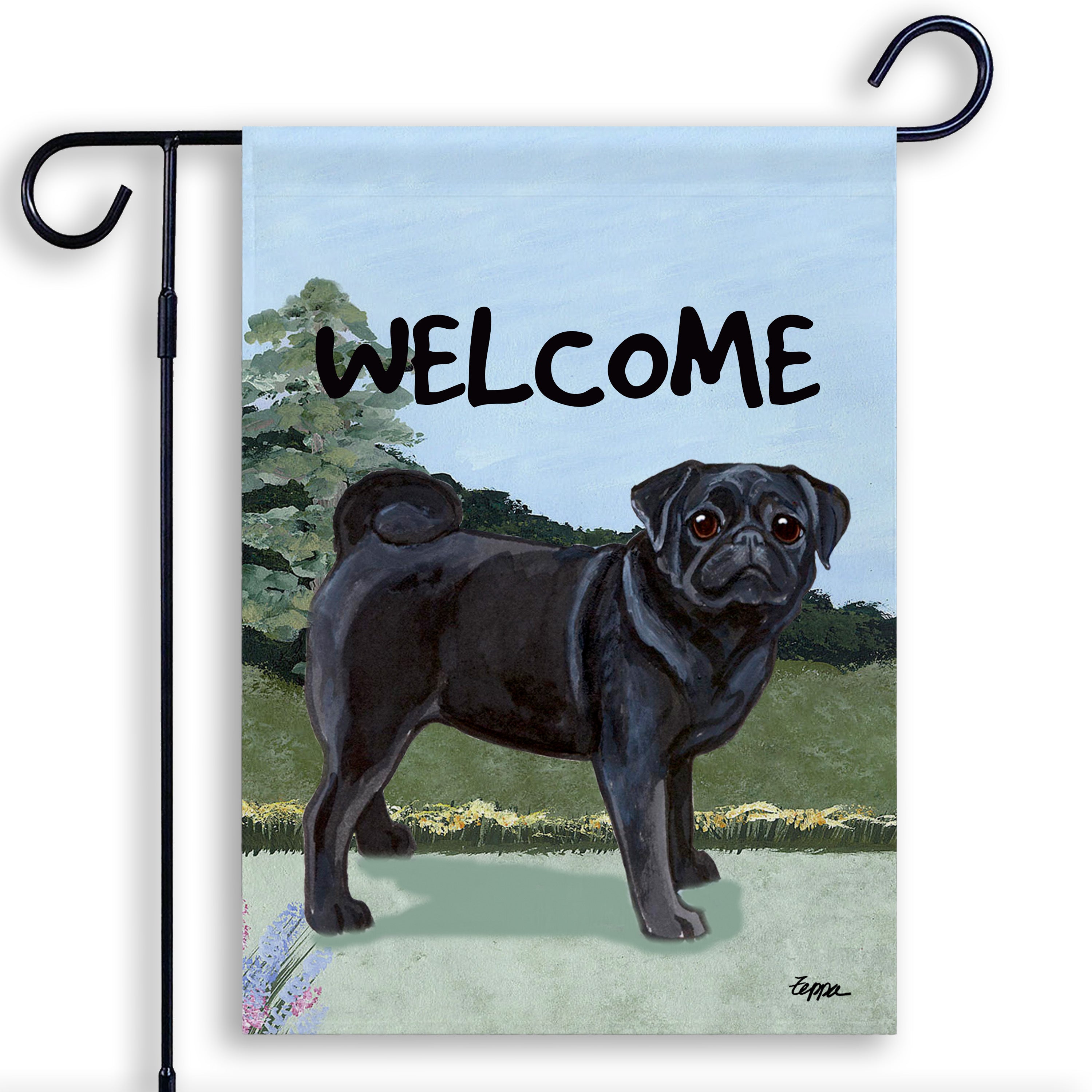 Pug Garden Flag