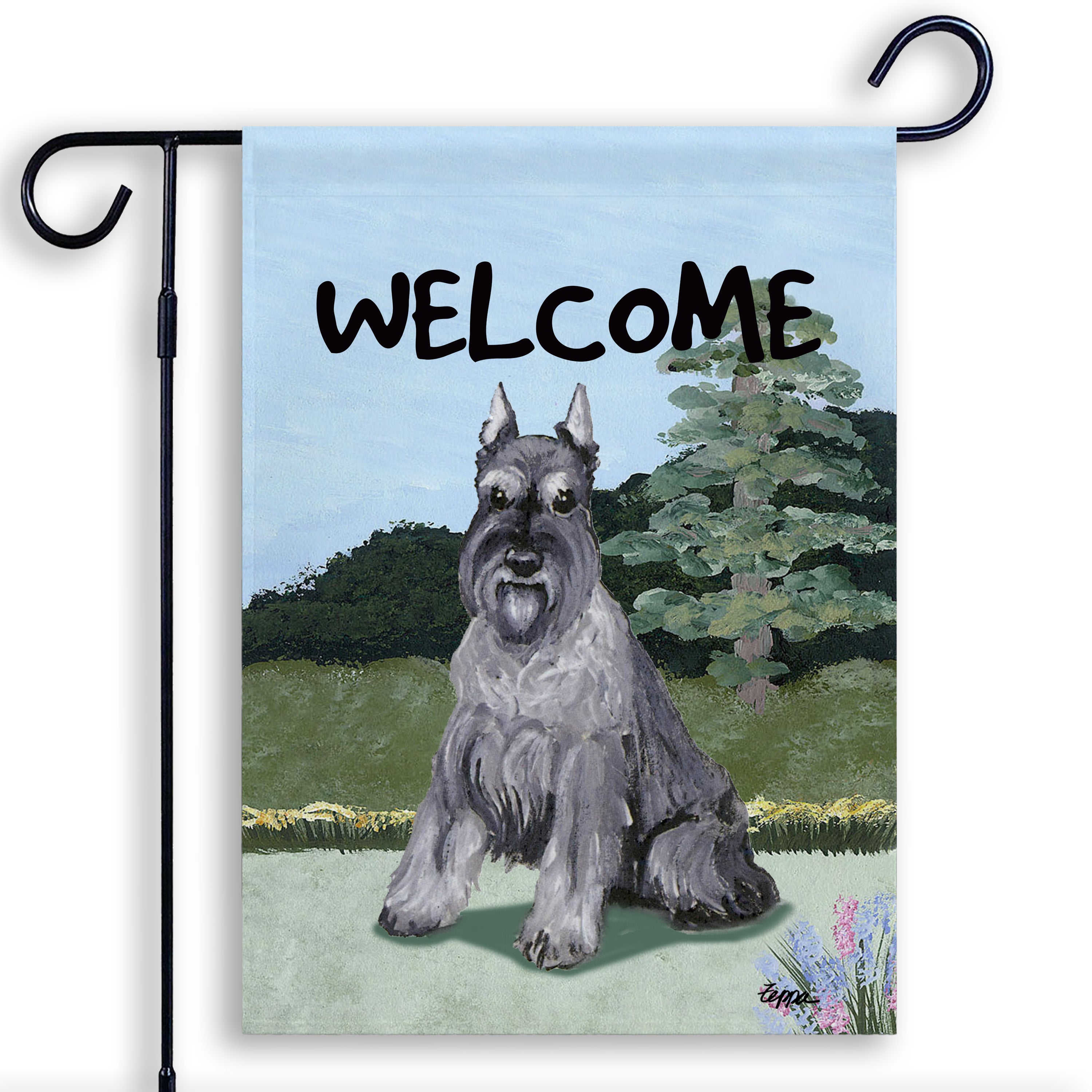 Schnauzer Miniature Garden Flag
