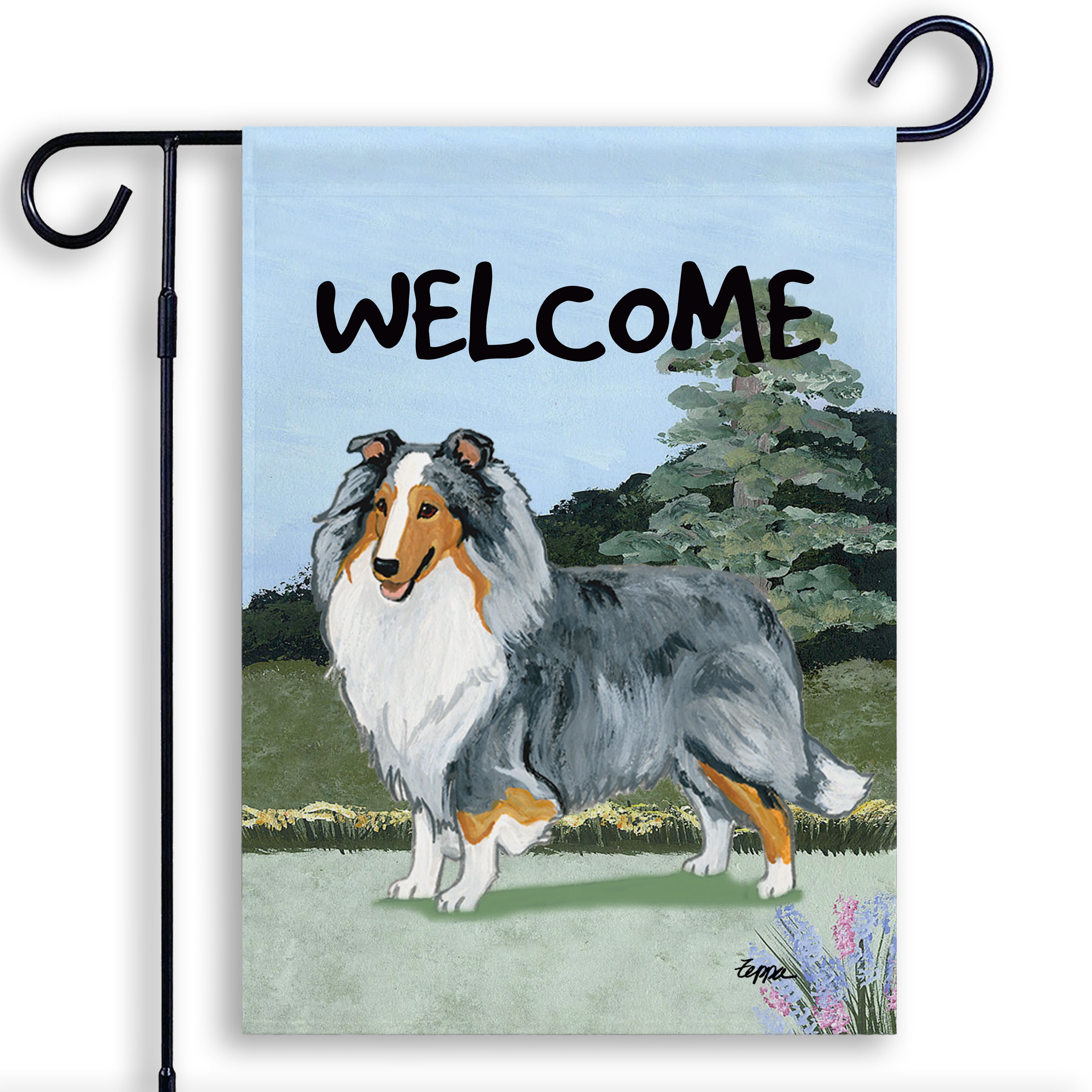 Shetland Sheepdog Garden Flag