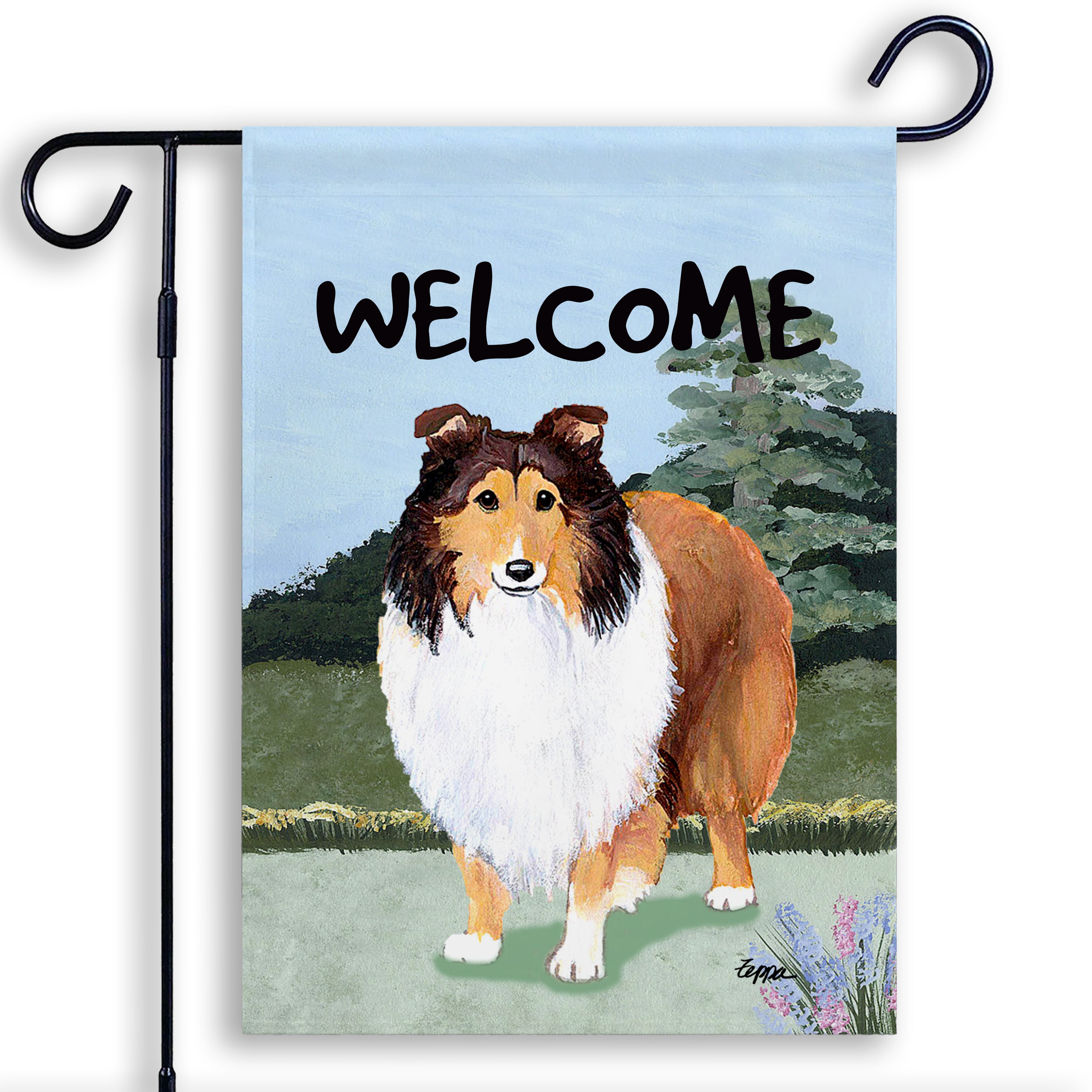 Shetland Sheepdog Garden Flag