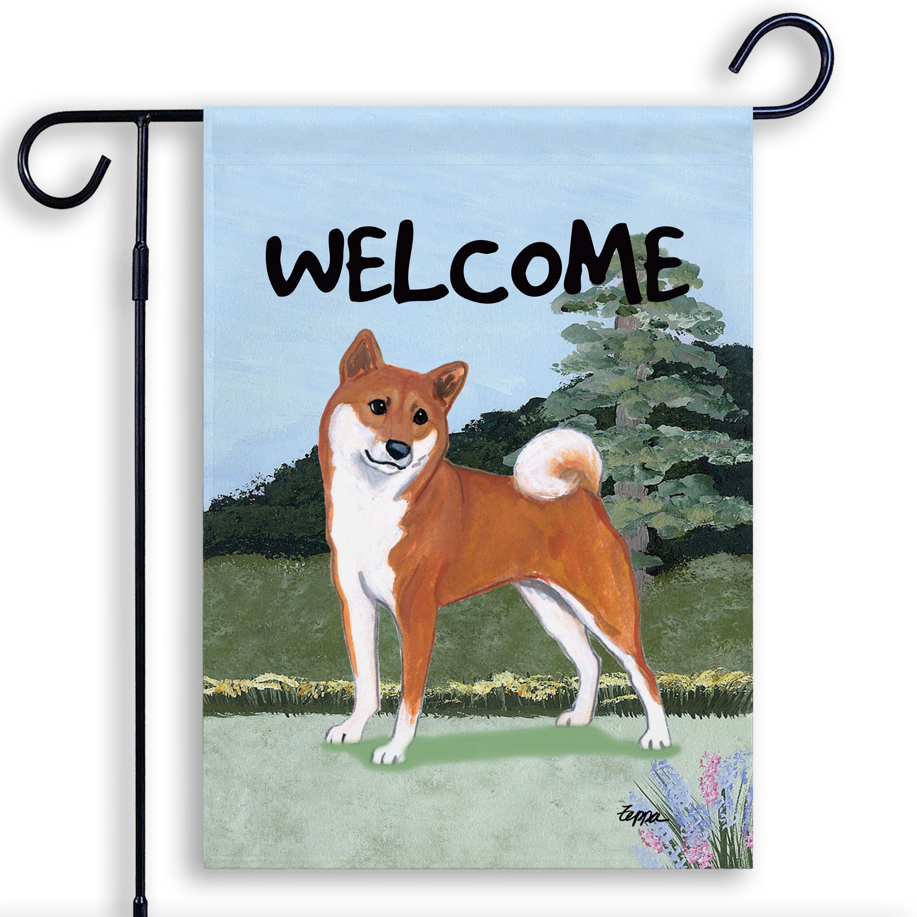Shiba Inu Garden Flag