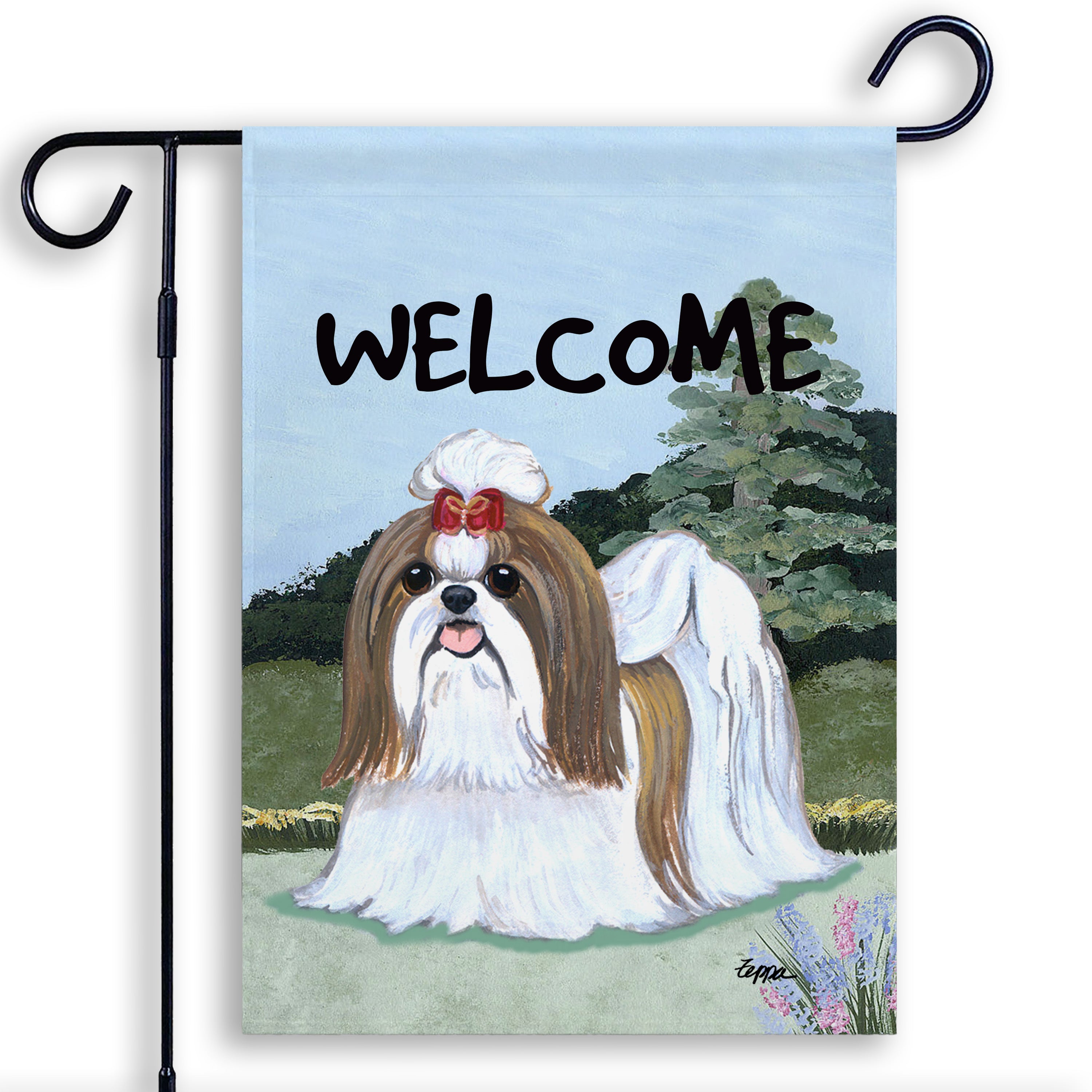 Shih Tzu Garden Flag
