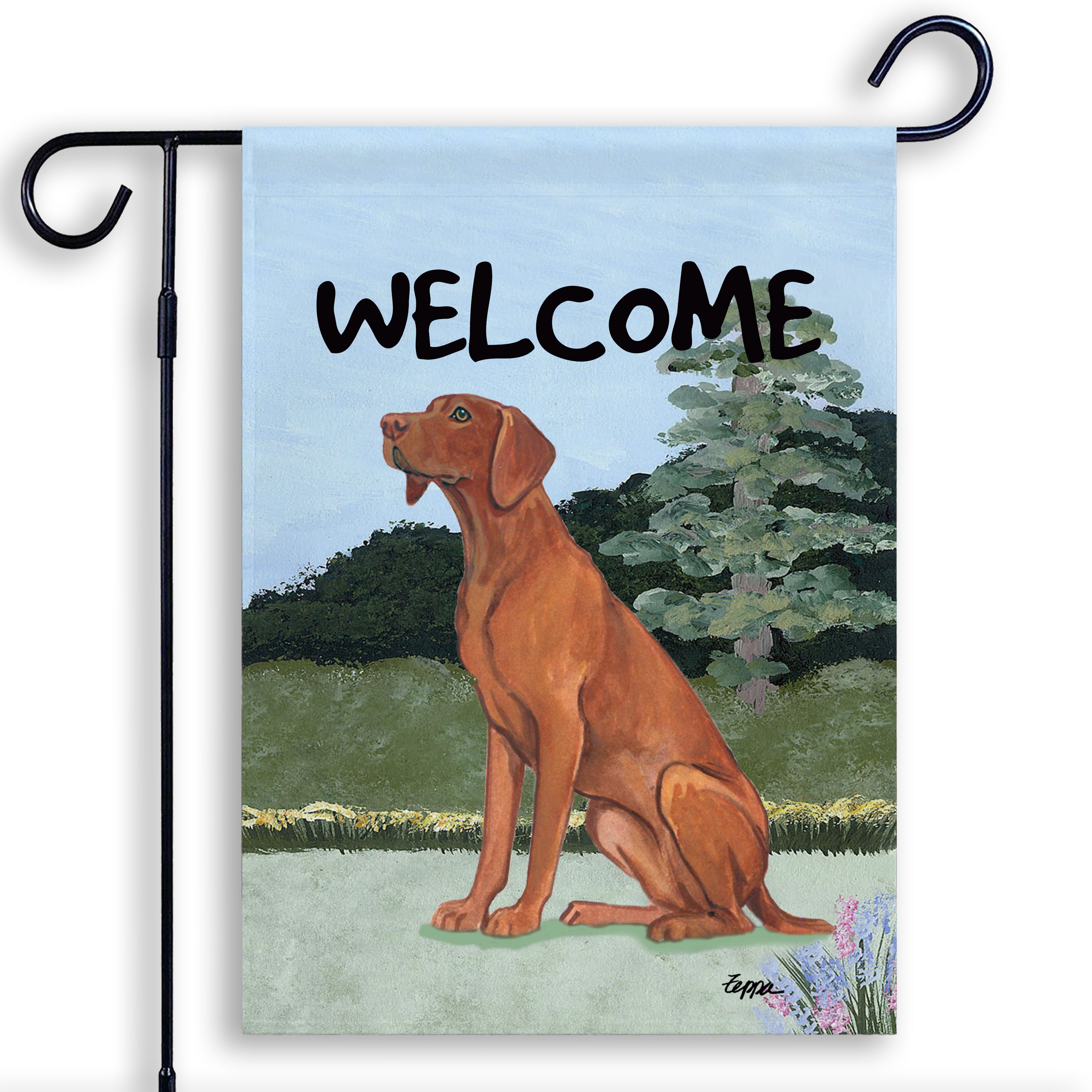 Vizsla Garden Flag