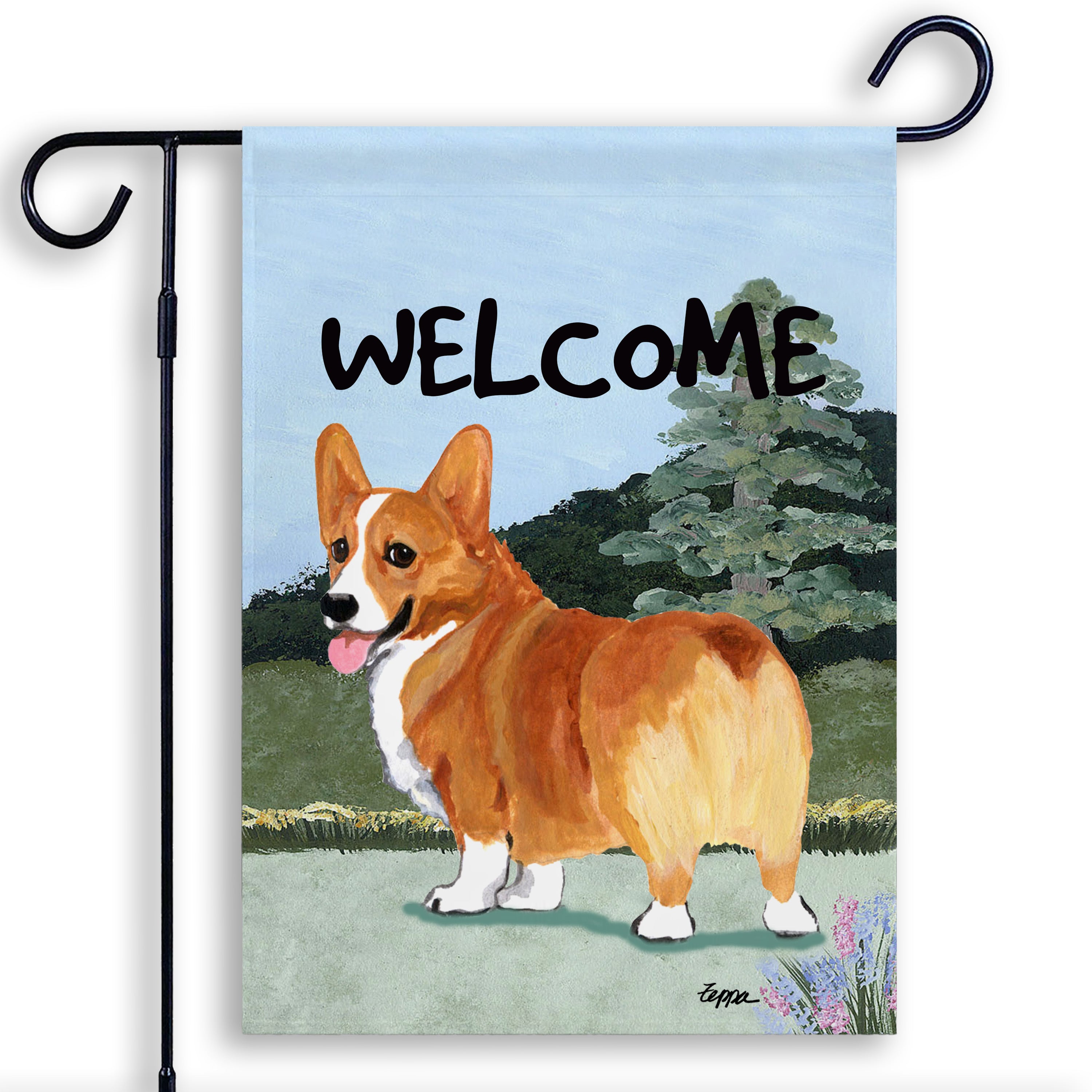 Welsh Corgi Pembroke Garden Flag