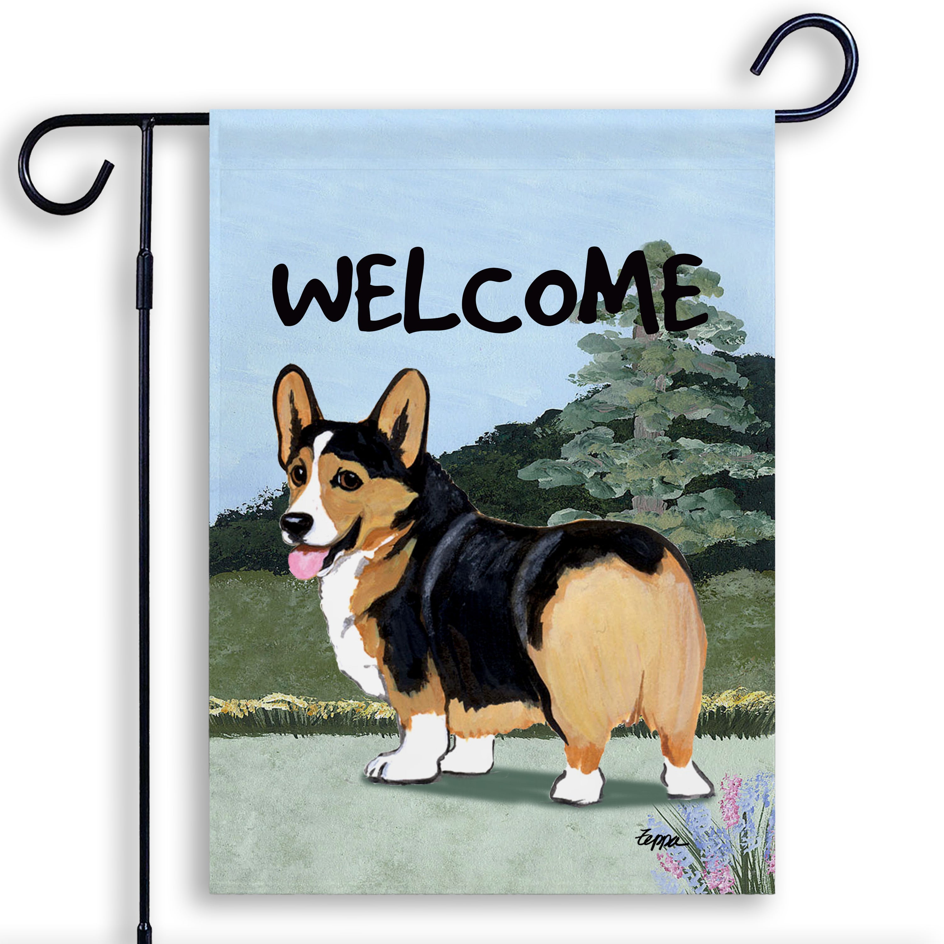 Welsh Corgi Pembroke Garden Flag