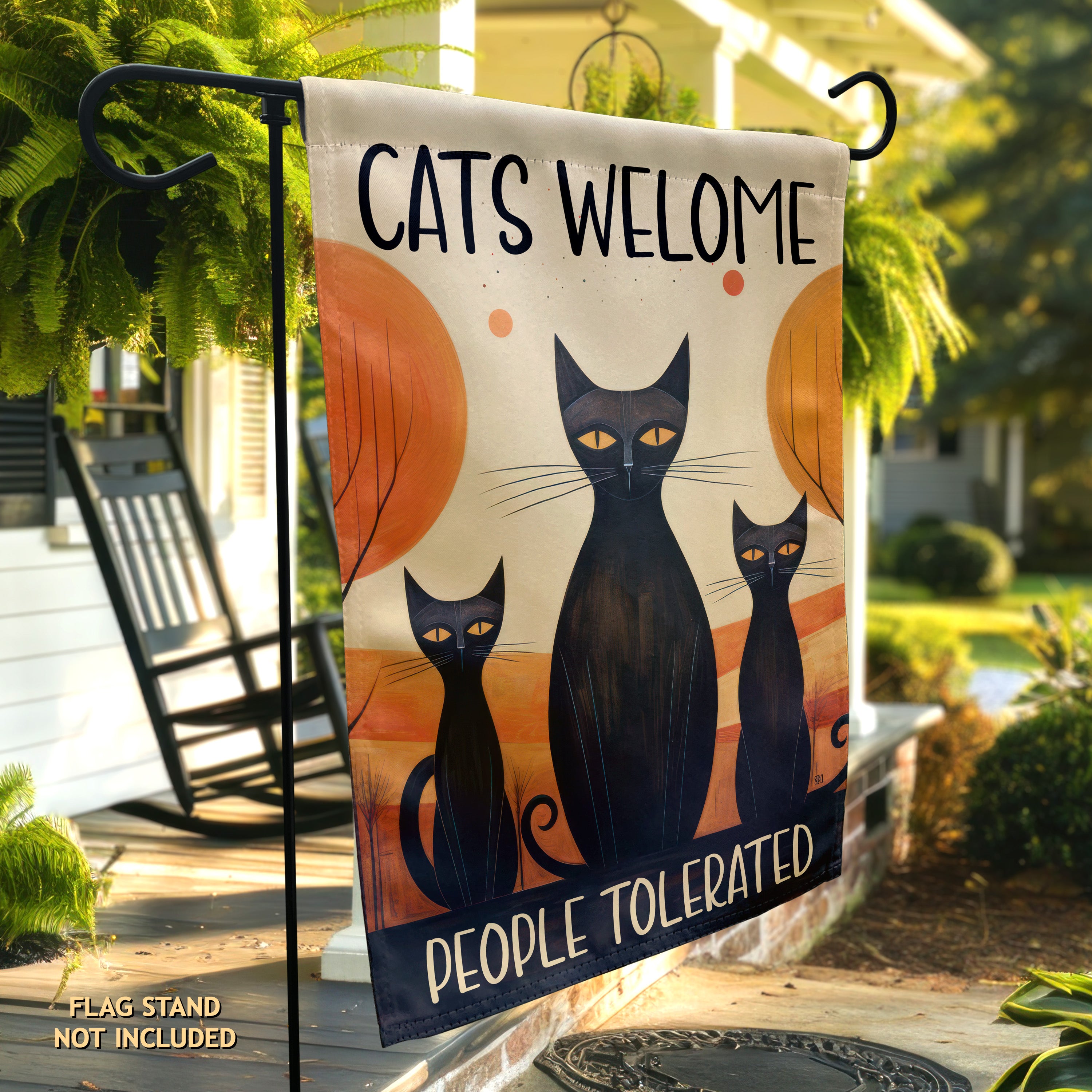Cats Welcome Garden Flag