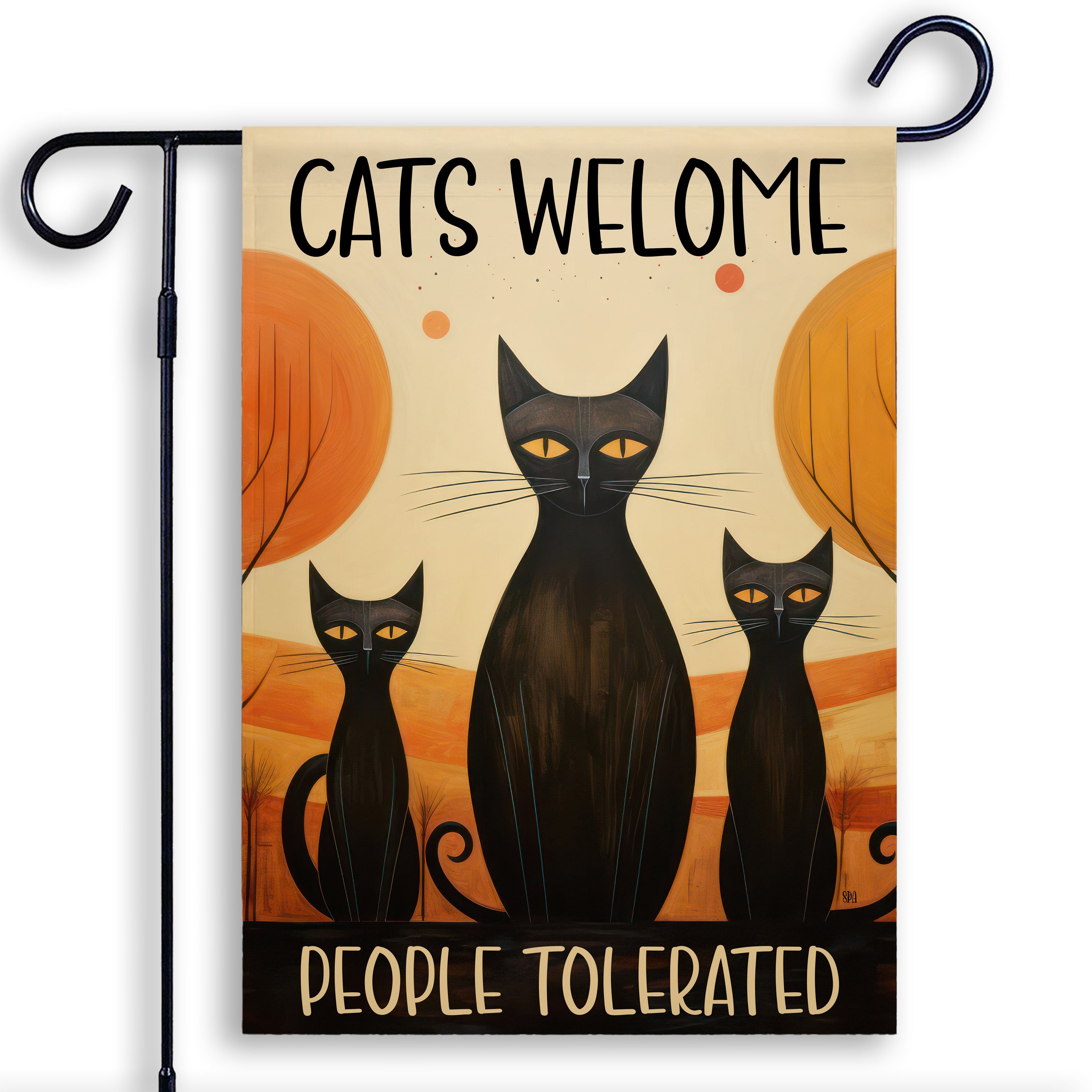 Cats Welcome Garden Flag