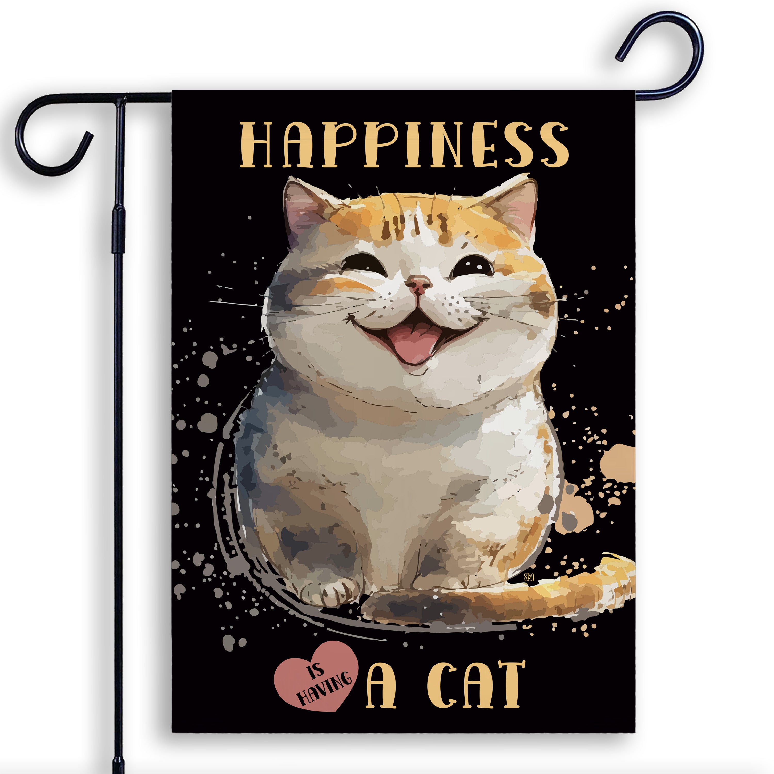 Happiness Cat Garden Flag