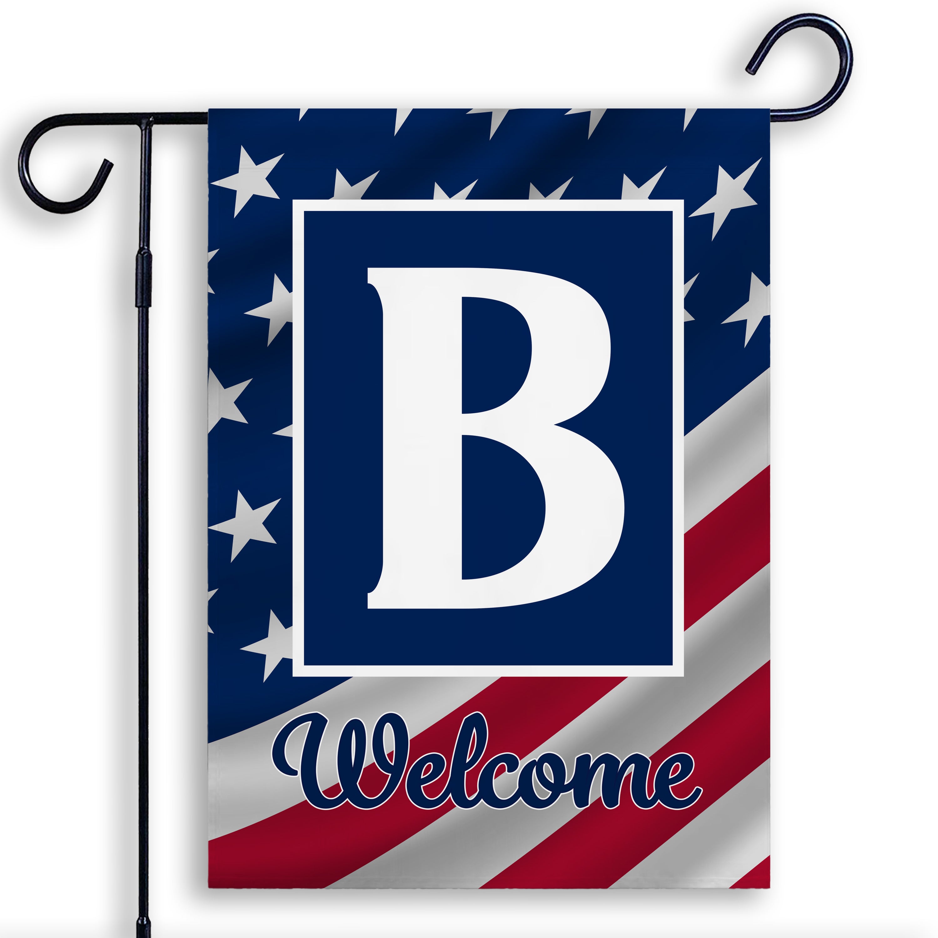 Patriotic, Old Glory,  Monogram, Garden Flag