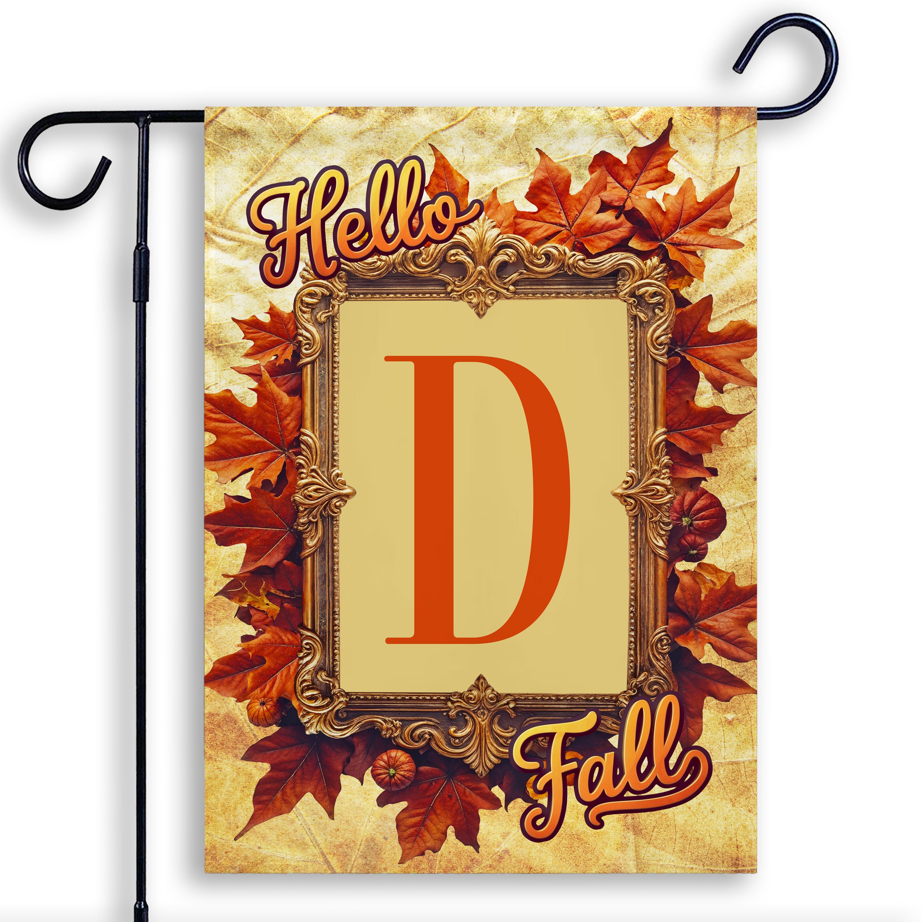 Fall, Hello Fall, Monogram, Garden Flag