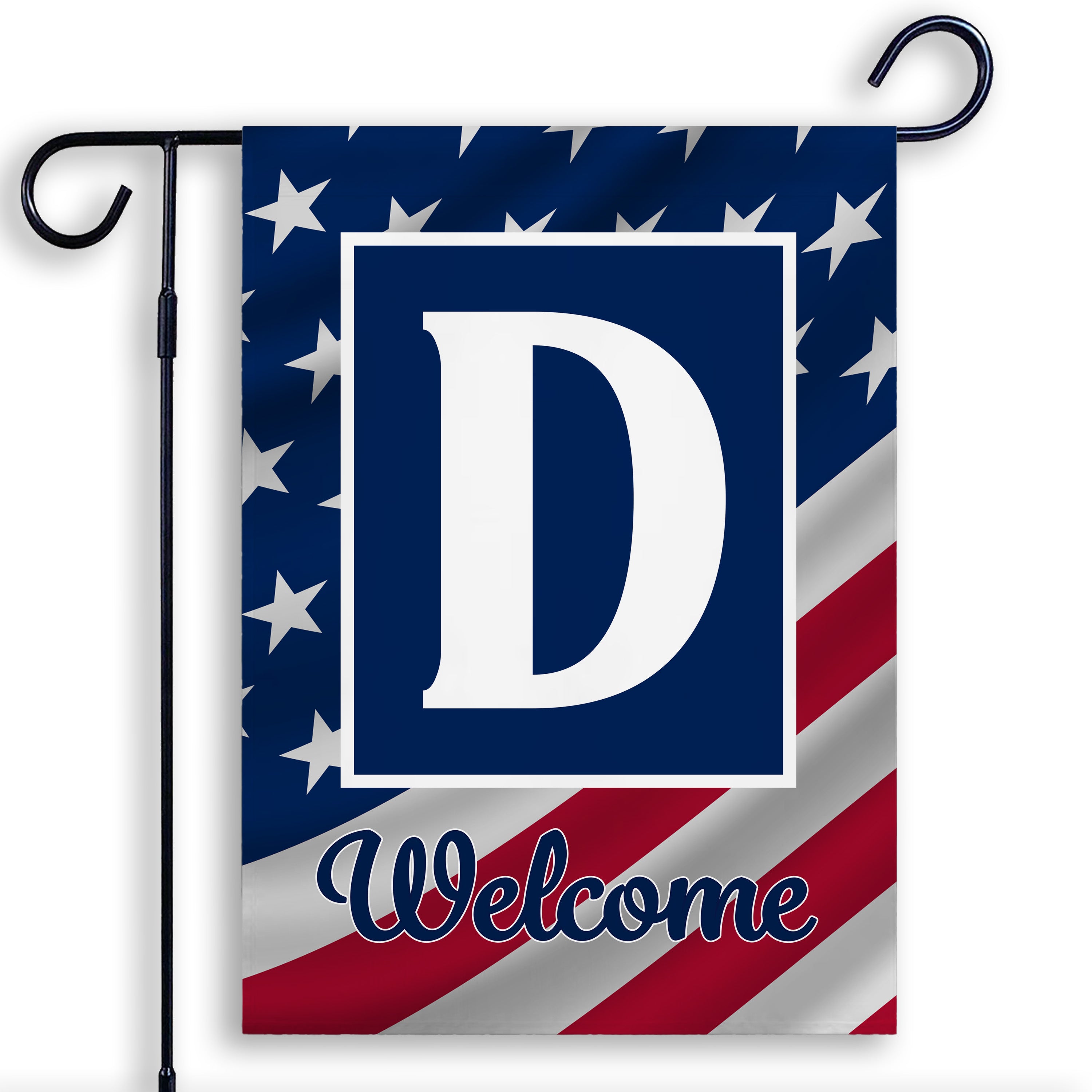 Patriotic, Old Glory,  Monogram, Garden Flag