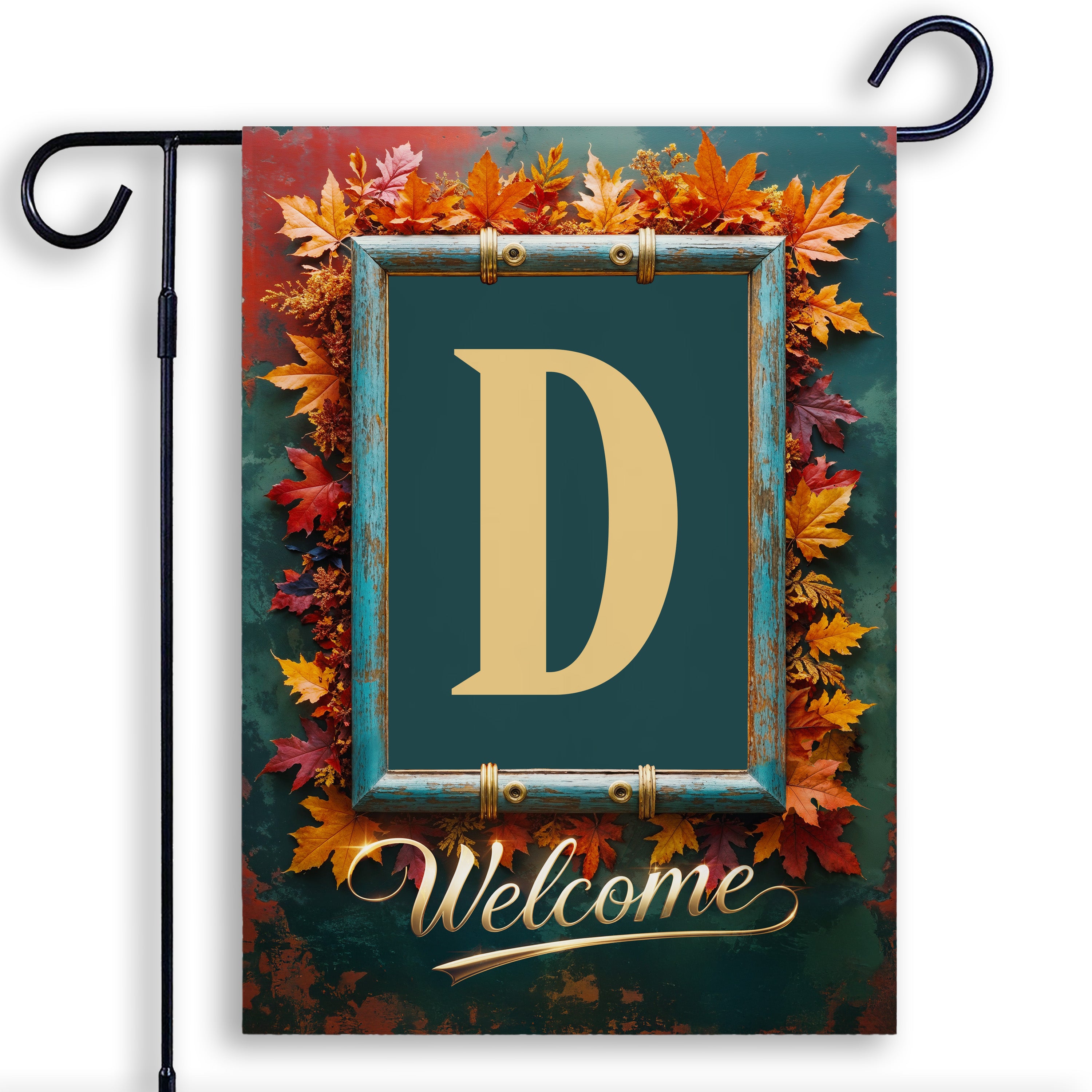 Fall, Welcome Fall, Monogram, Garden Flag