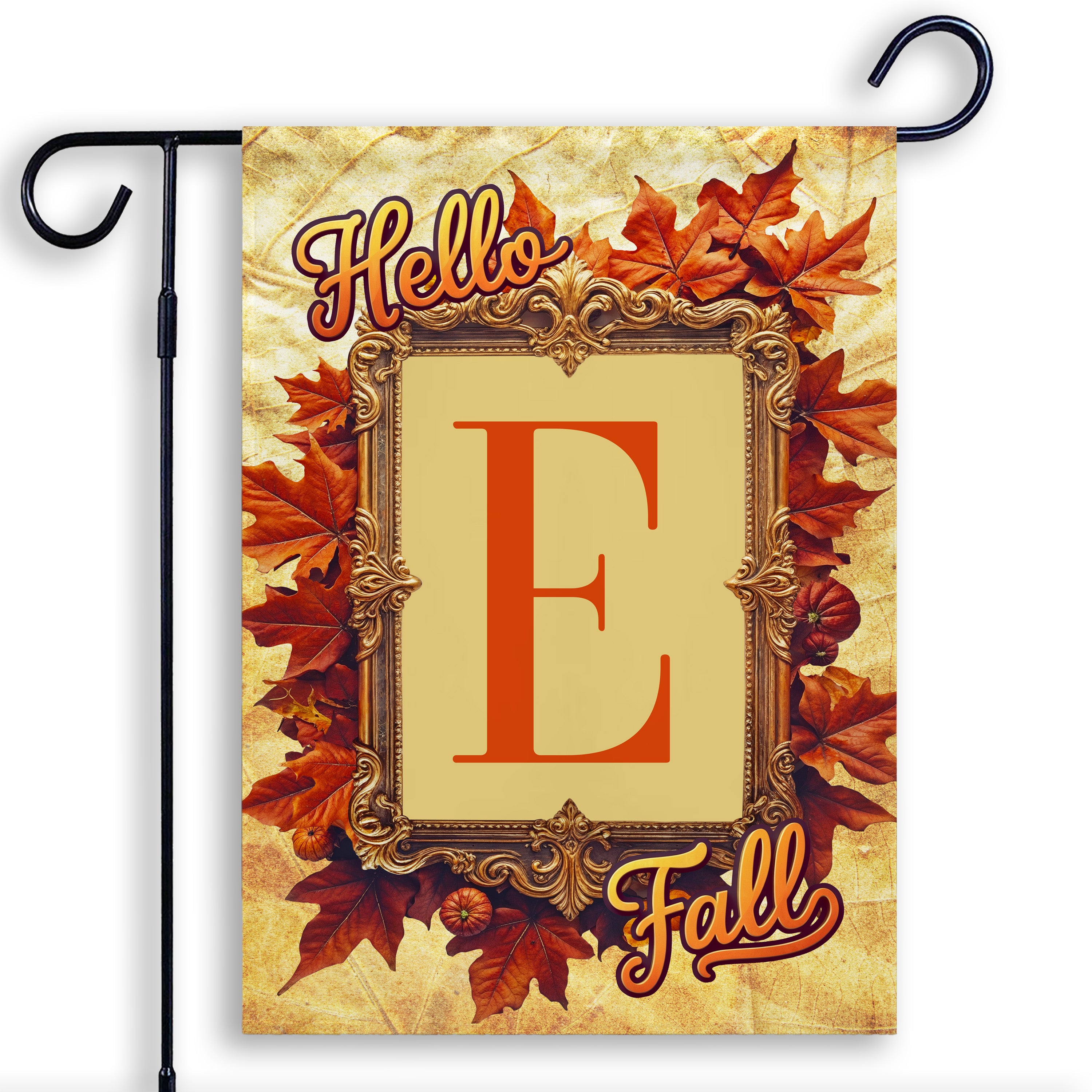 Fall, Hello Fall, Monogram, Garden Flag