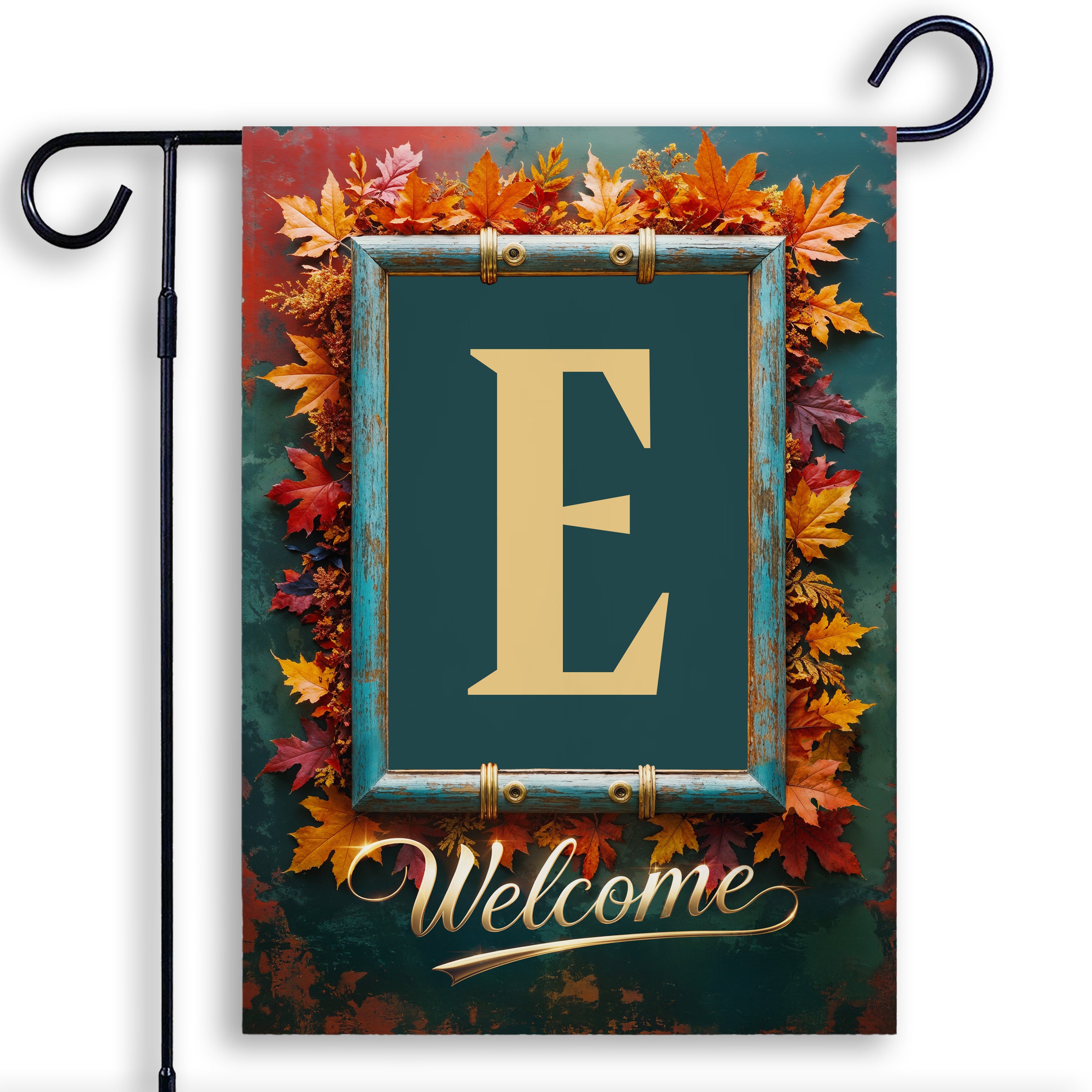 Fall, Welcome Fall, Monogram, Garden Flag