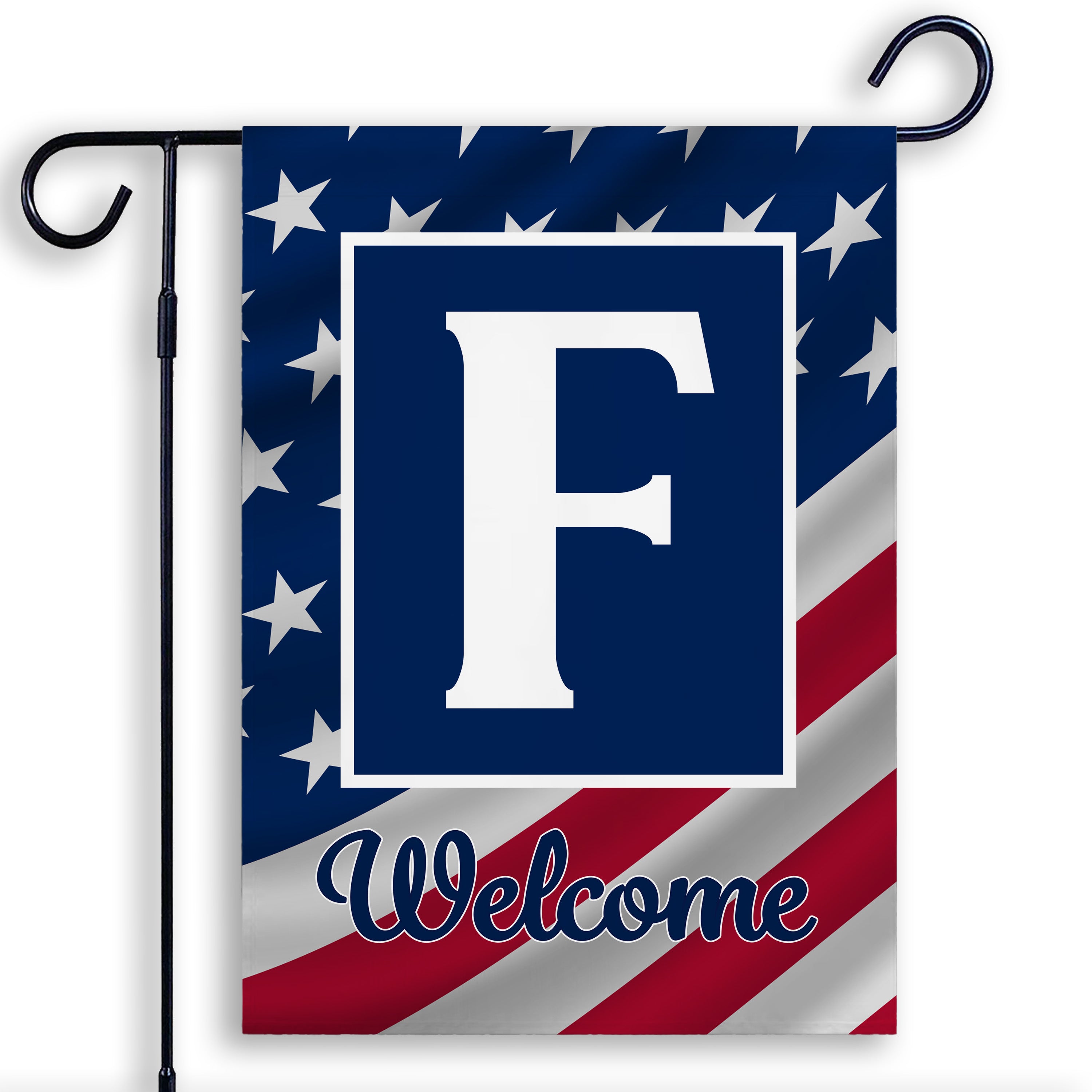 Patriotic, Old Glory,  Monogram, Garden Flag