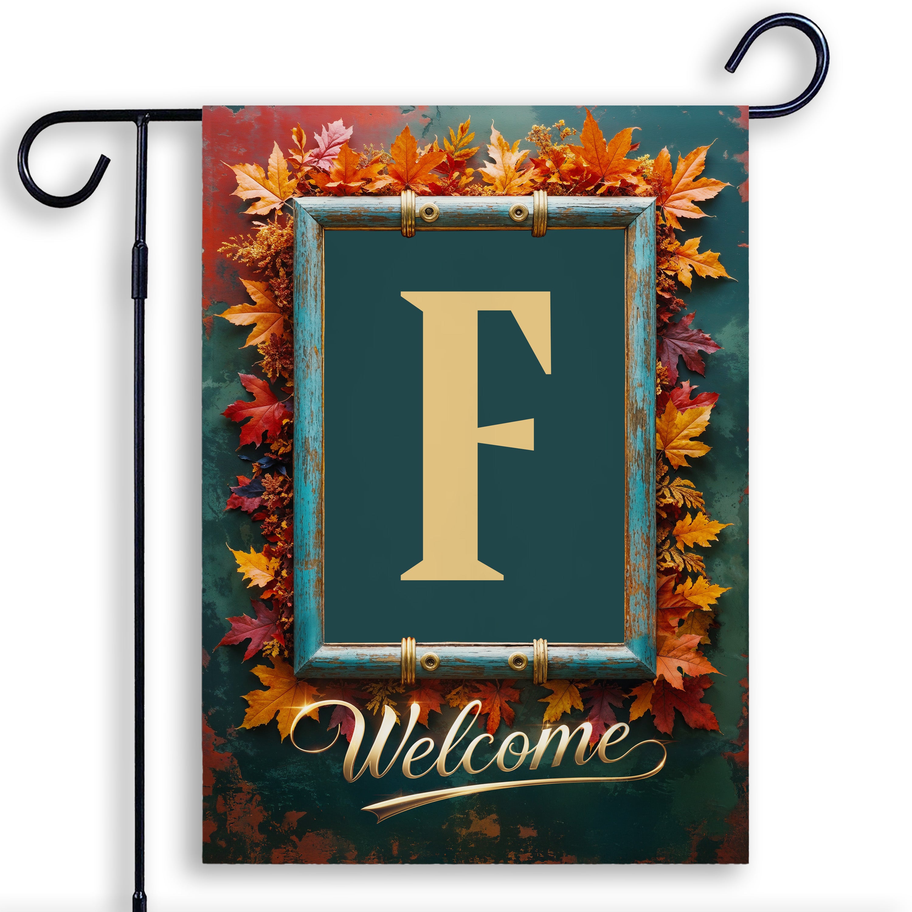 Fall, Welcome Fall, Monogram, Garden Flag