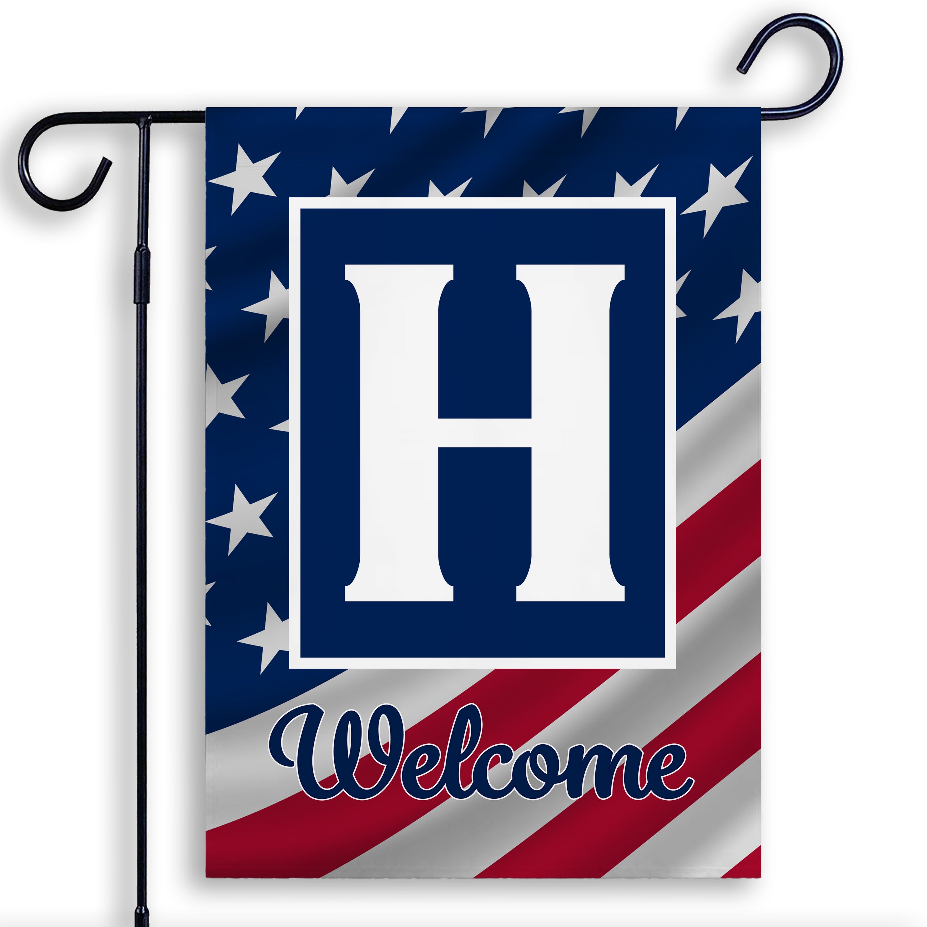 Patriotic, Old Glory,  Monogram, Garden Flag
