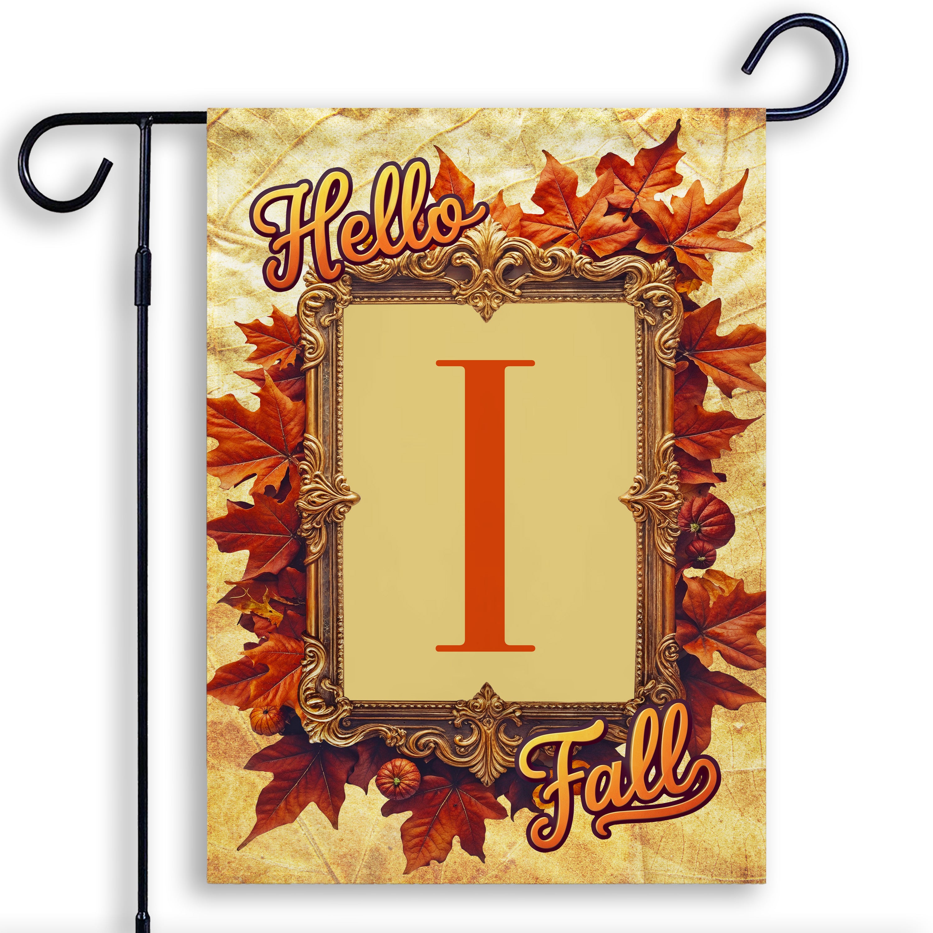 Fall, Hello Fall, Monogram, Garden Flag