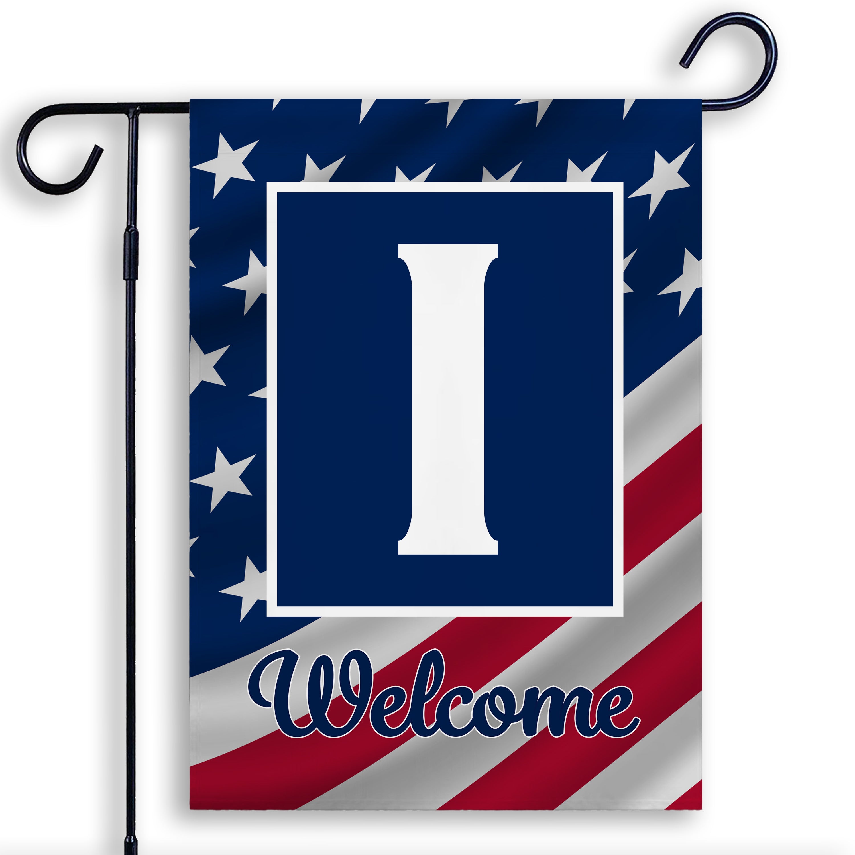 Patriotic, Old Glory,  Monogram, Garden Flag
