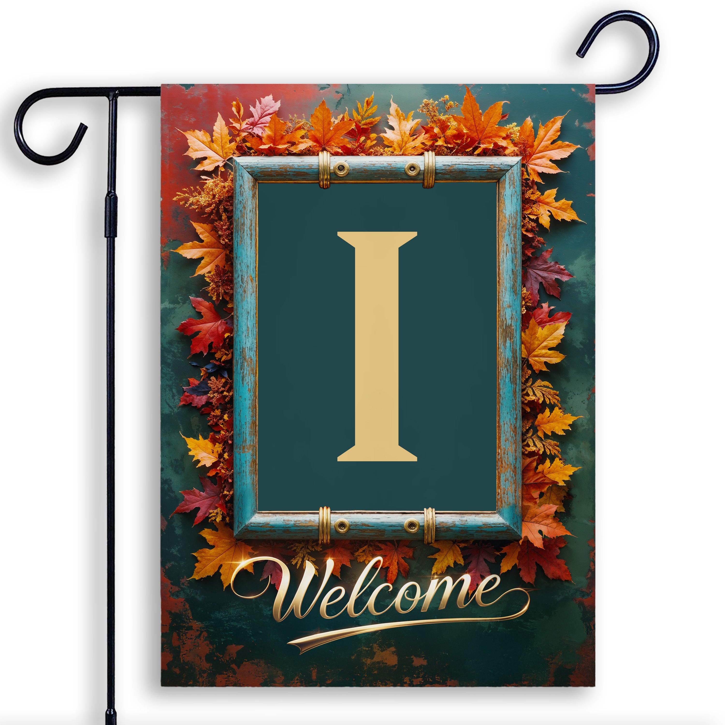 Fall, Welcome Fall, Monogram, Garden Flag