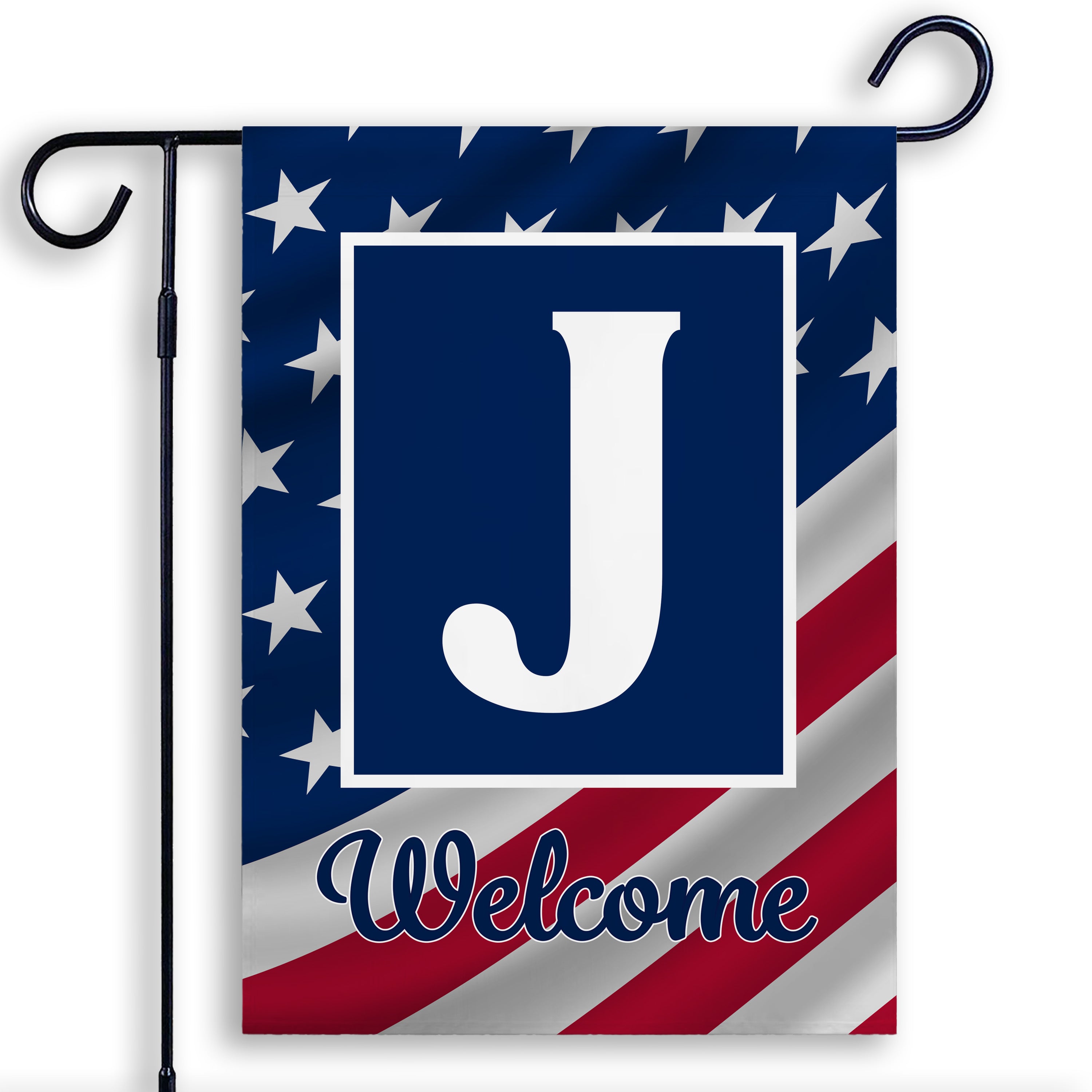 Patriotic, Old Glory,  Monogram, Garden Flag