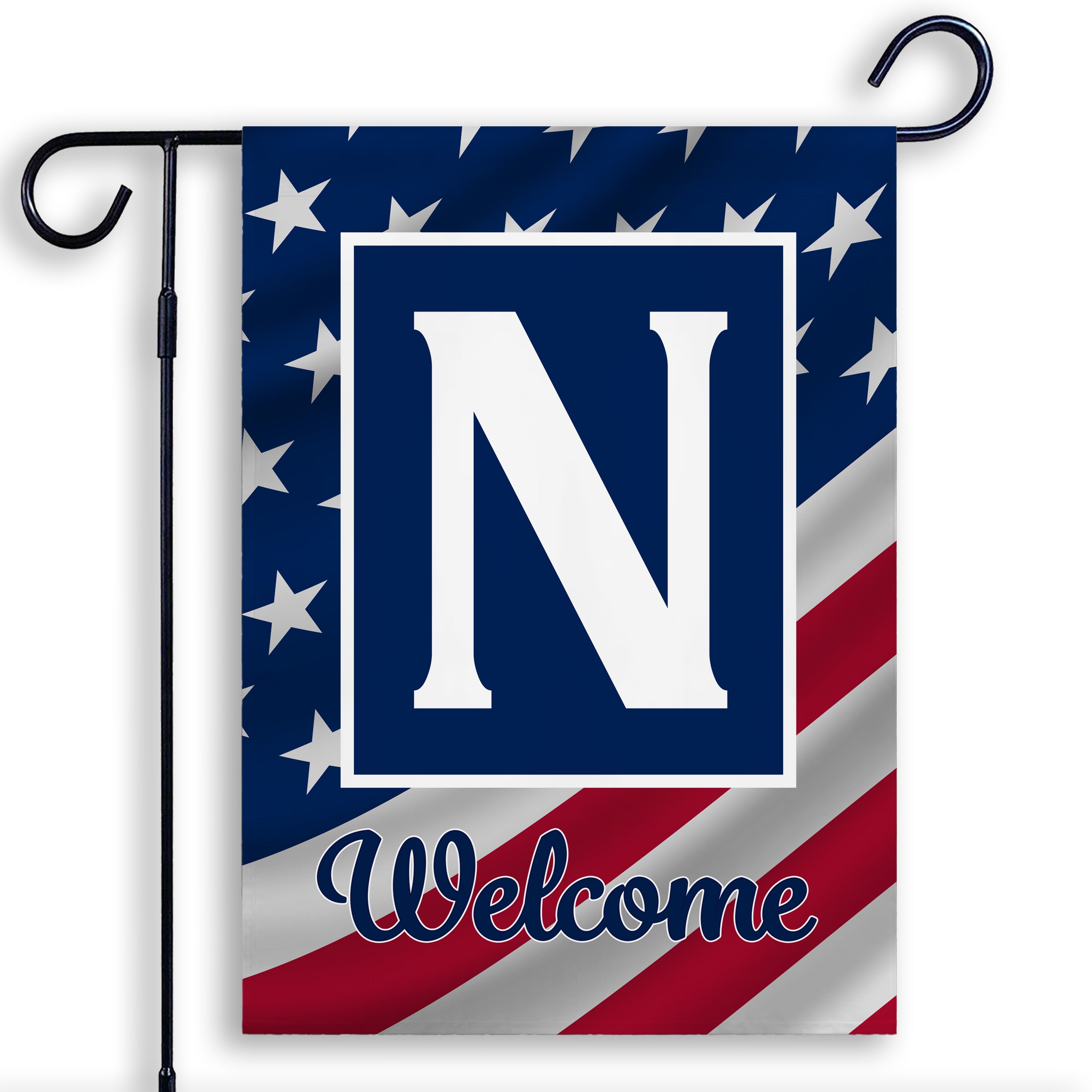 Patriotic, Old Glory,  Monogram, Garden Flag
