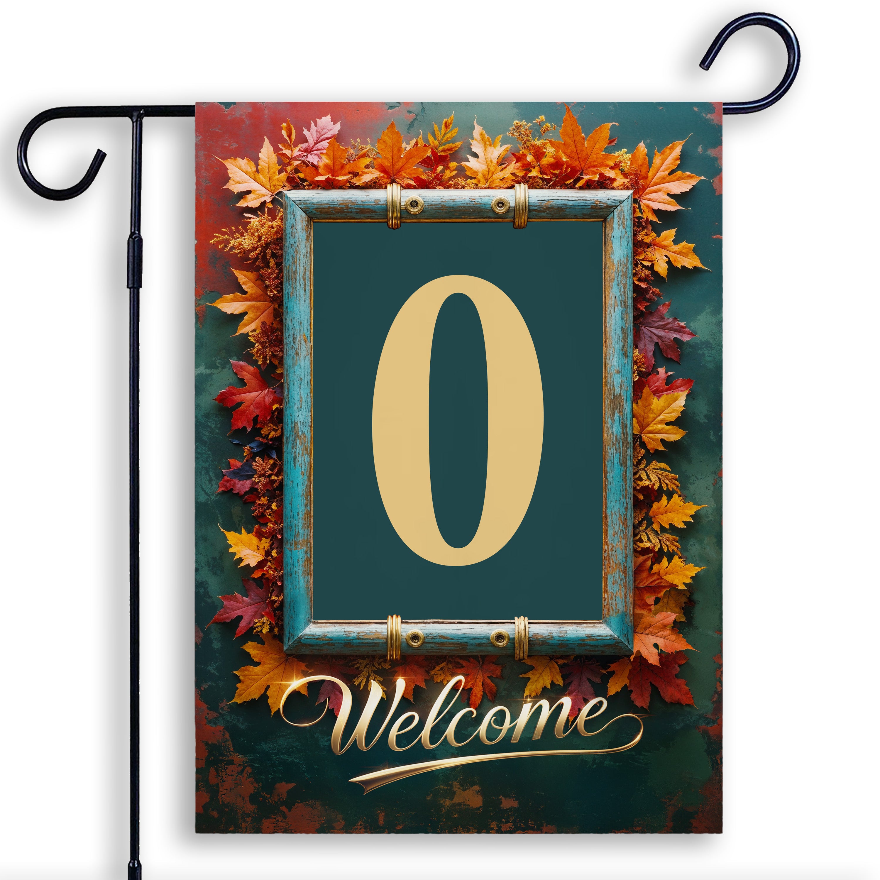Fall, Welcome Fall, Monogram, Garden Flag