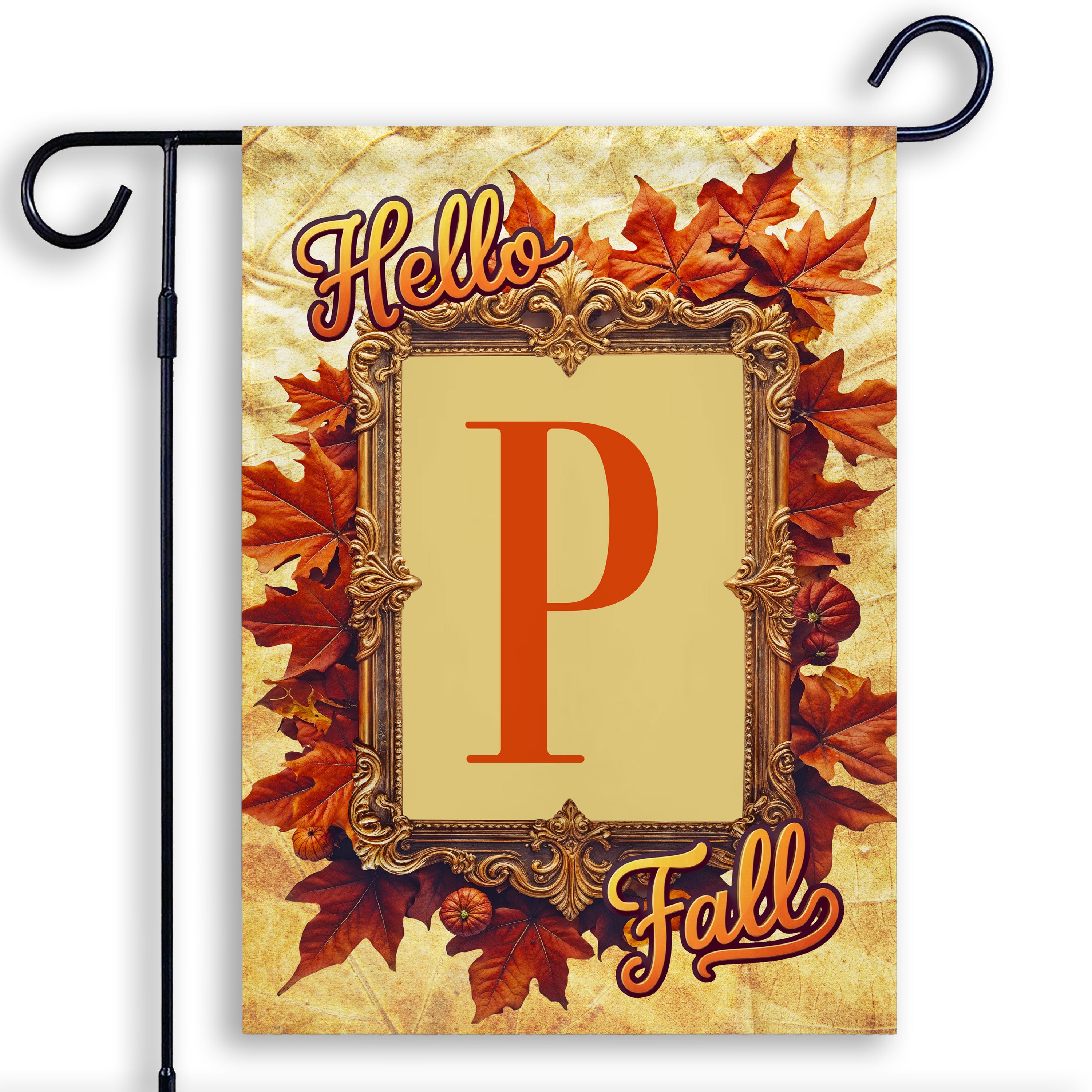 Fall, Hello Fall, Monogram, Garden Flag